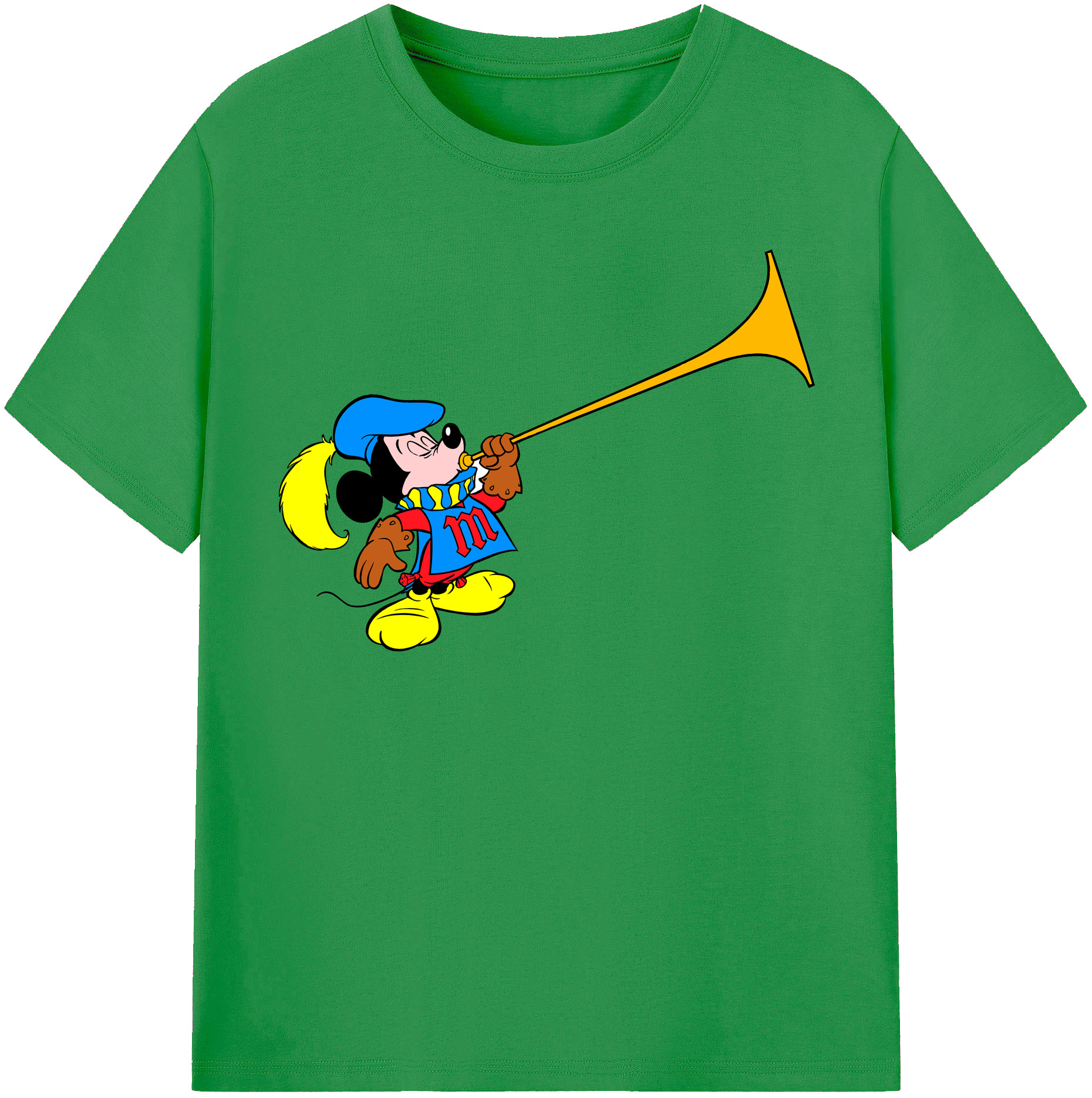 （画像用） ミッキーマウス Mickey Mouse レディースカジュアルプリントTシャツ（綿100％）