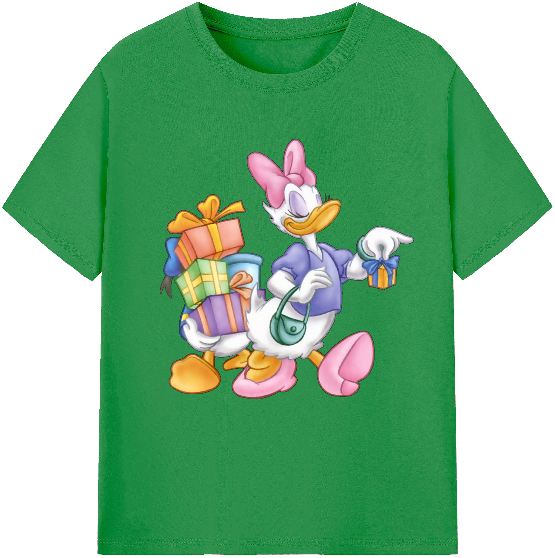 （画像用） ミッキーマウス Mickey Mouse レディースカジュアルプリントTシャツ（綿100％）