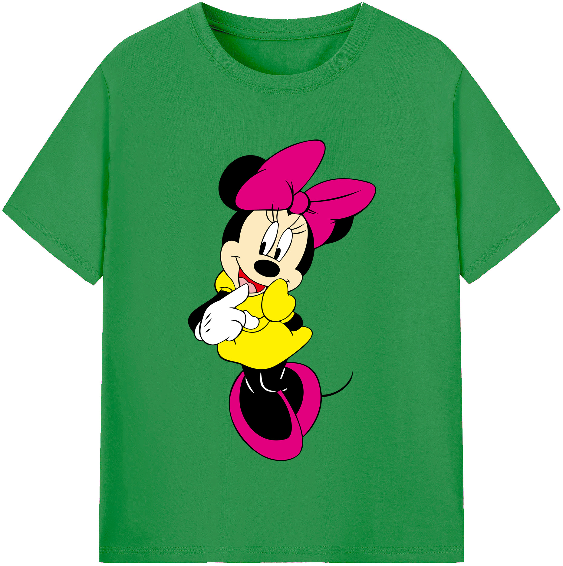 （画像用） ミッキーマウス Mickey Mouse レディースカジュアルプリントTシャツ（綿100％）