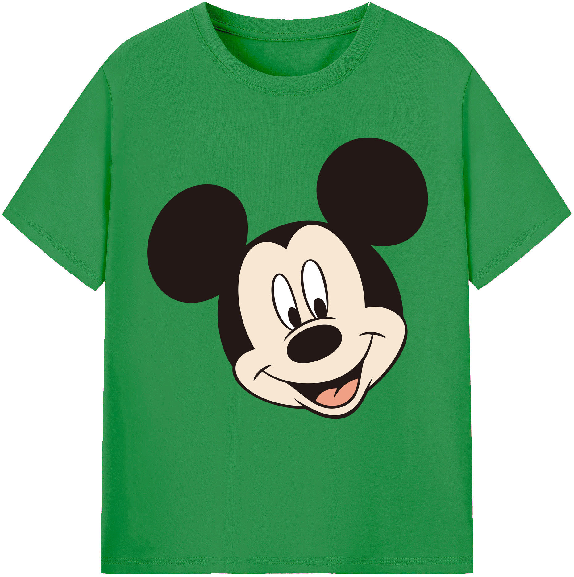 （画像用） ミッキーマウス Mickey Mouse レディースカジュアルプリントTシャツ（綿100％）