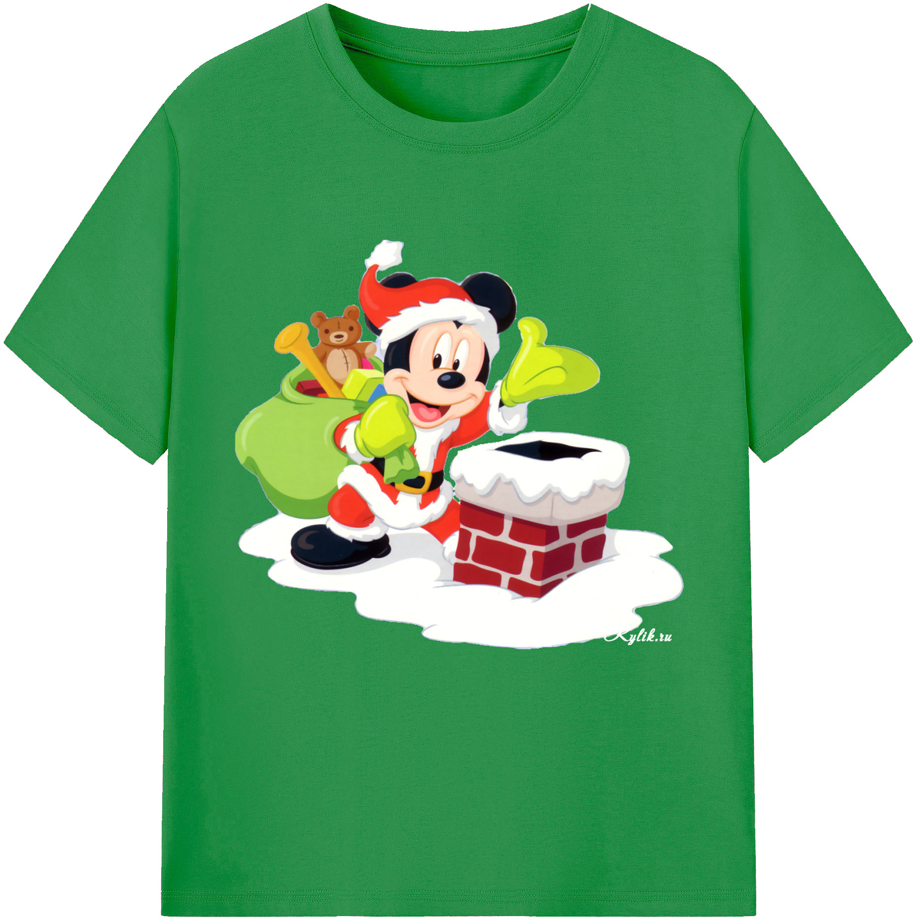 （画像用） ミッキーマウス Mickey Mouse レディースカジュアルプリントTシャツ（綿100％）