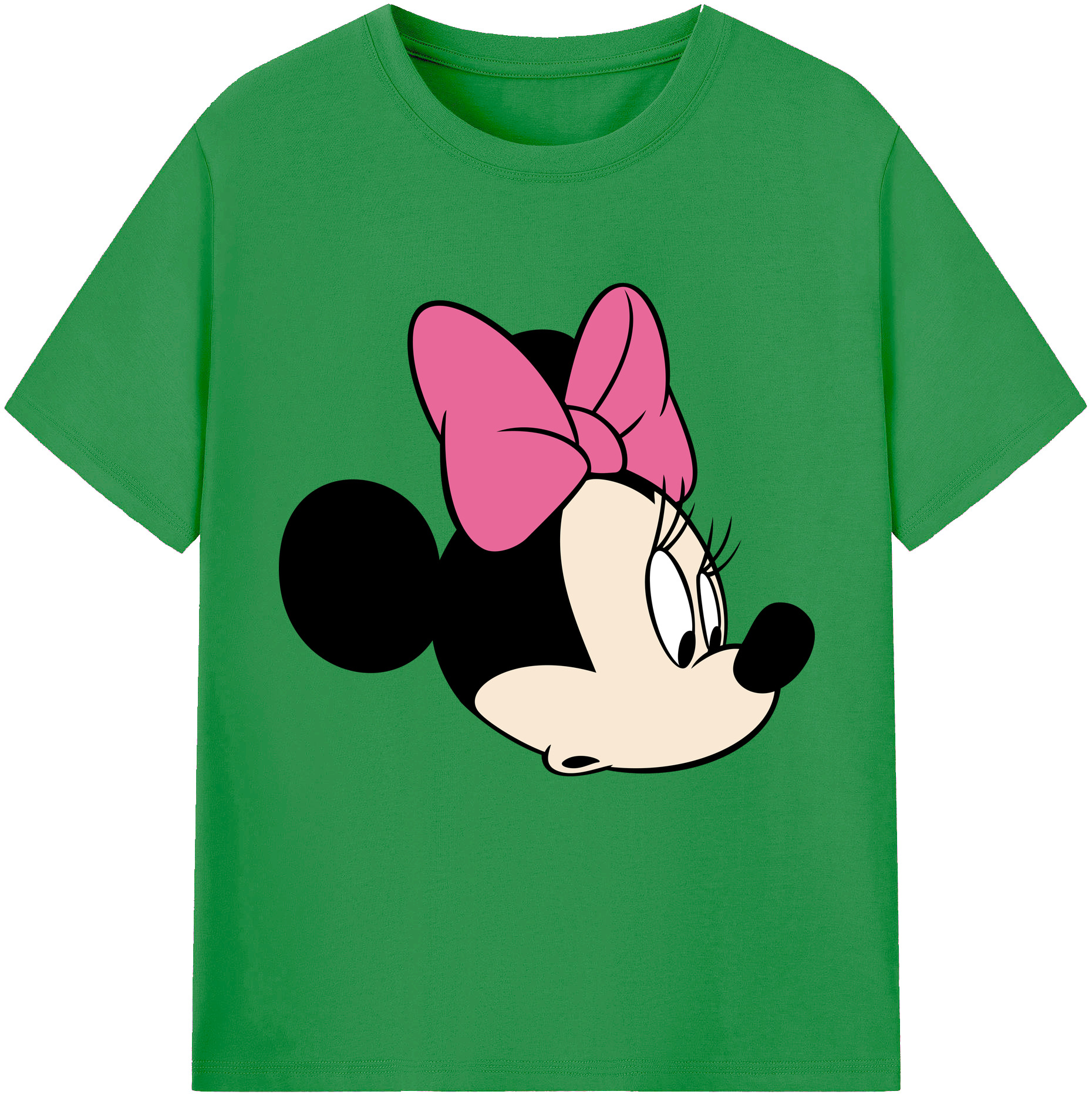 （画像用） ミッキーマウス Mickey Mouse レディースカジュアルプリントTシャツ（綿100％）
