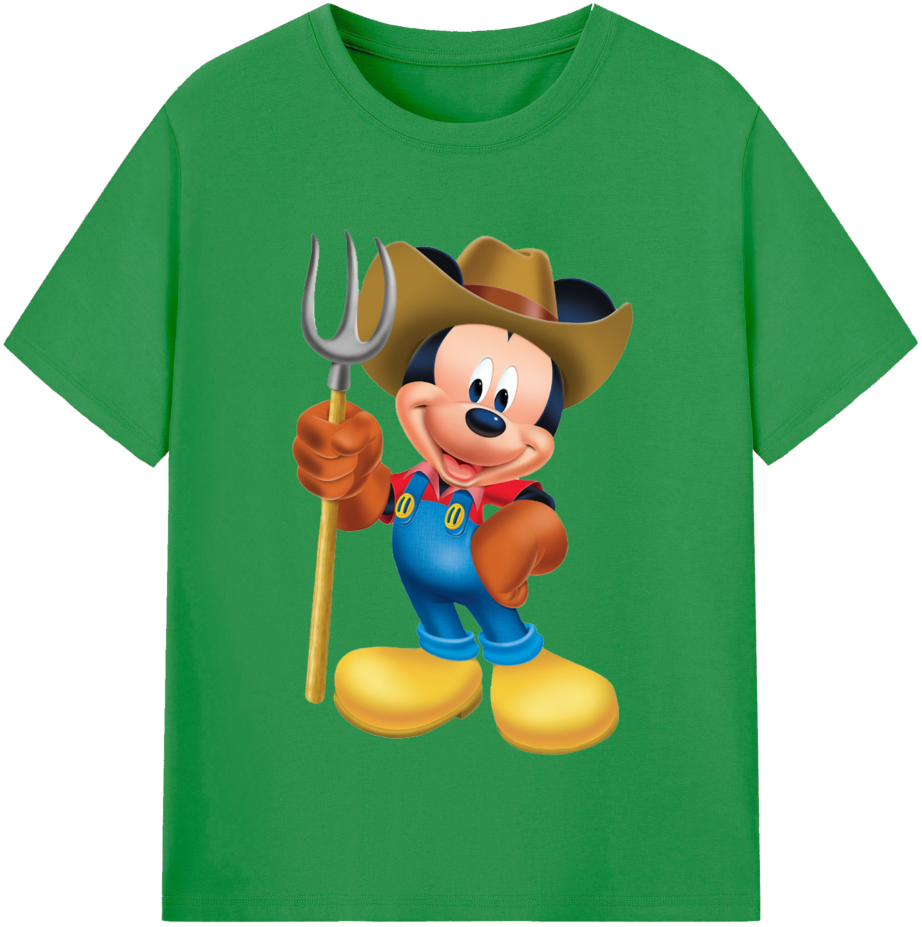 （画像用） ミッキーマウス Mickey Mouse レディースカジュアルプリントTシャツ（綿100％）