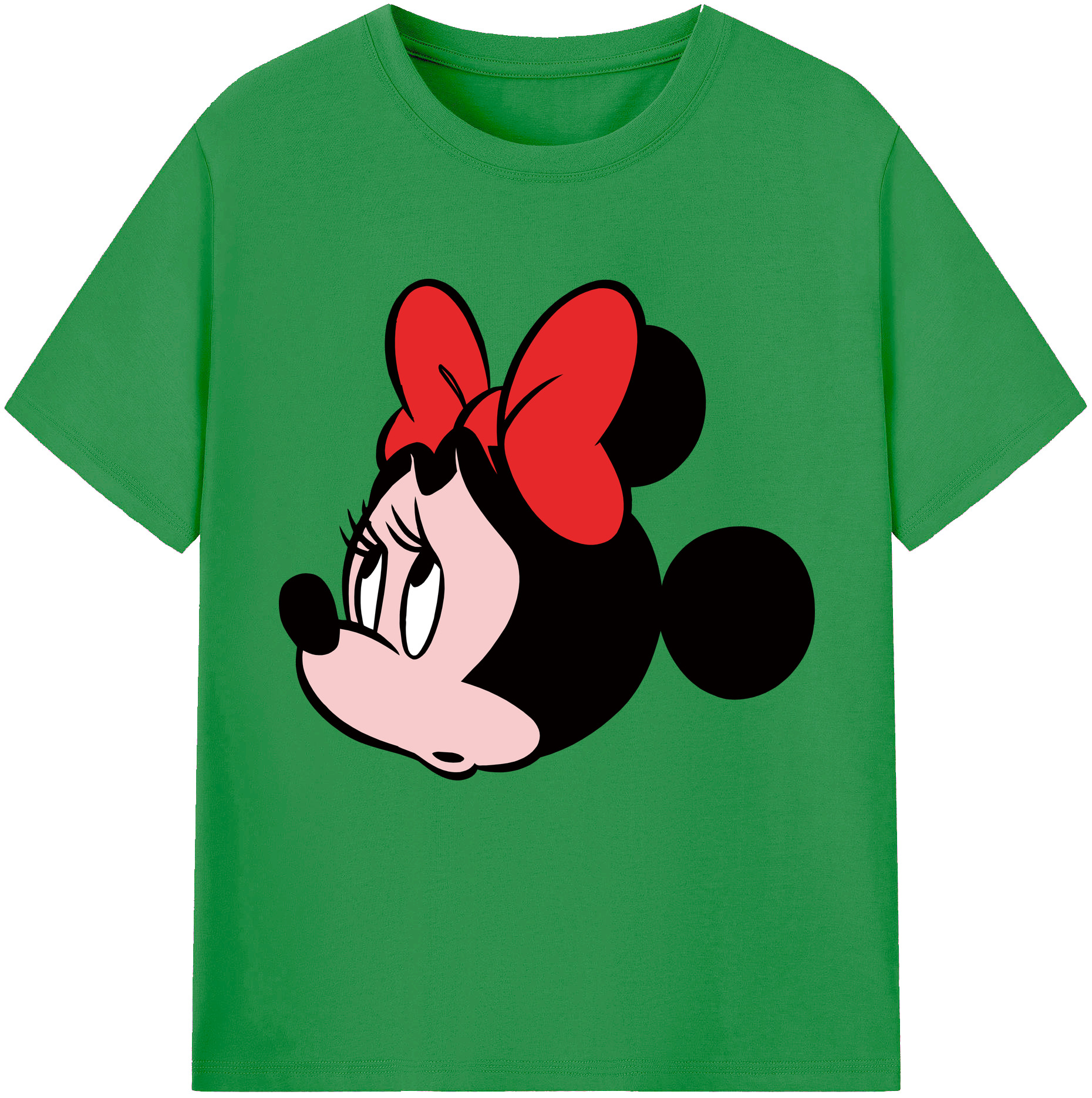 （画像用） ミッキーマウス Mickey Mouse レディースカジュアルプリントTシャツ（綿100％）