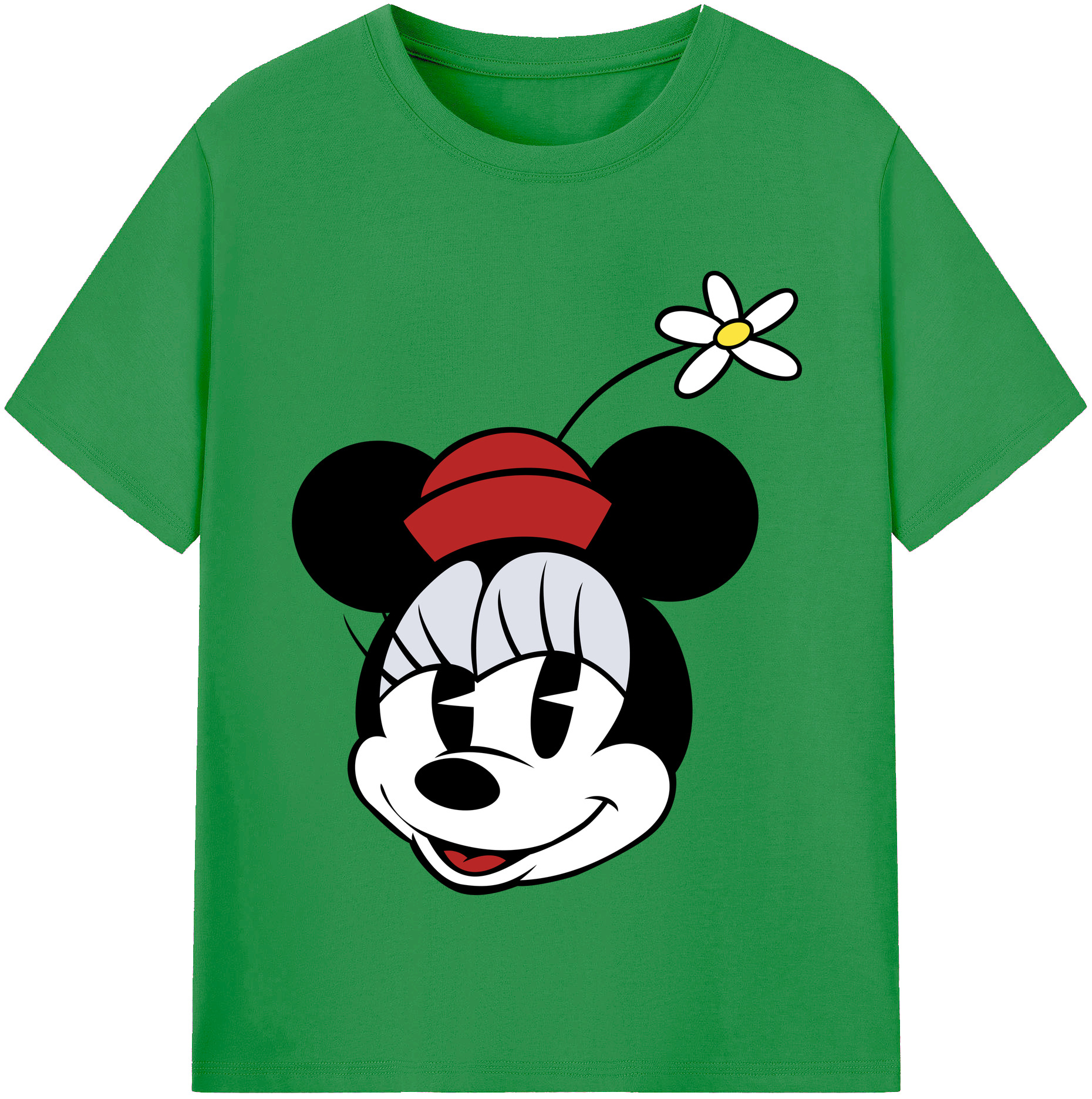 （画像用） ミッキーマウス Mickey Mouse レディースカジュアルプリントTシャツ（綿100％）