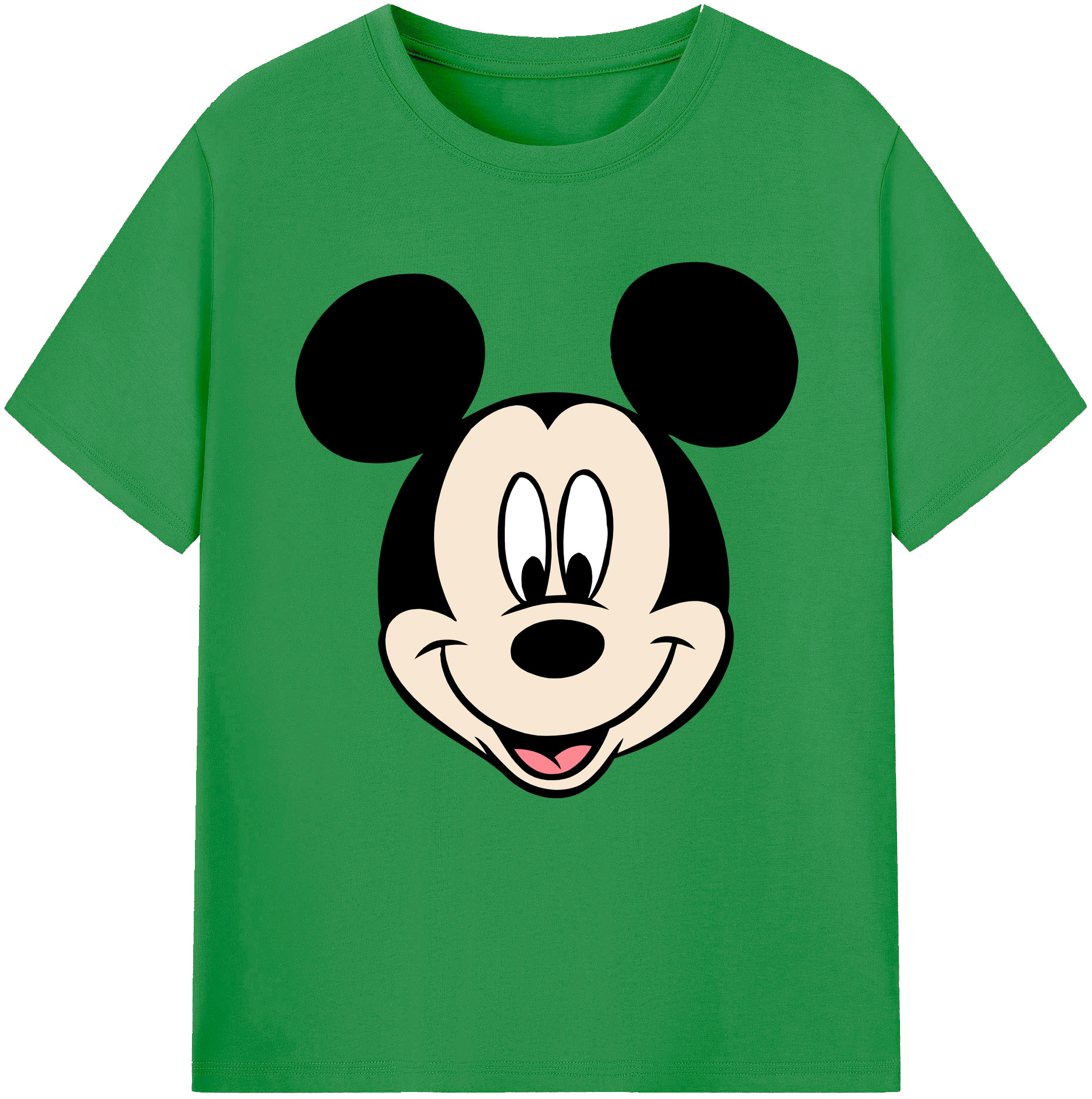 （画像用） ミッキーマウス Mickey Mouse レディースカジュアルプリントTシャツ（綿100％）