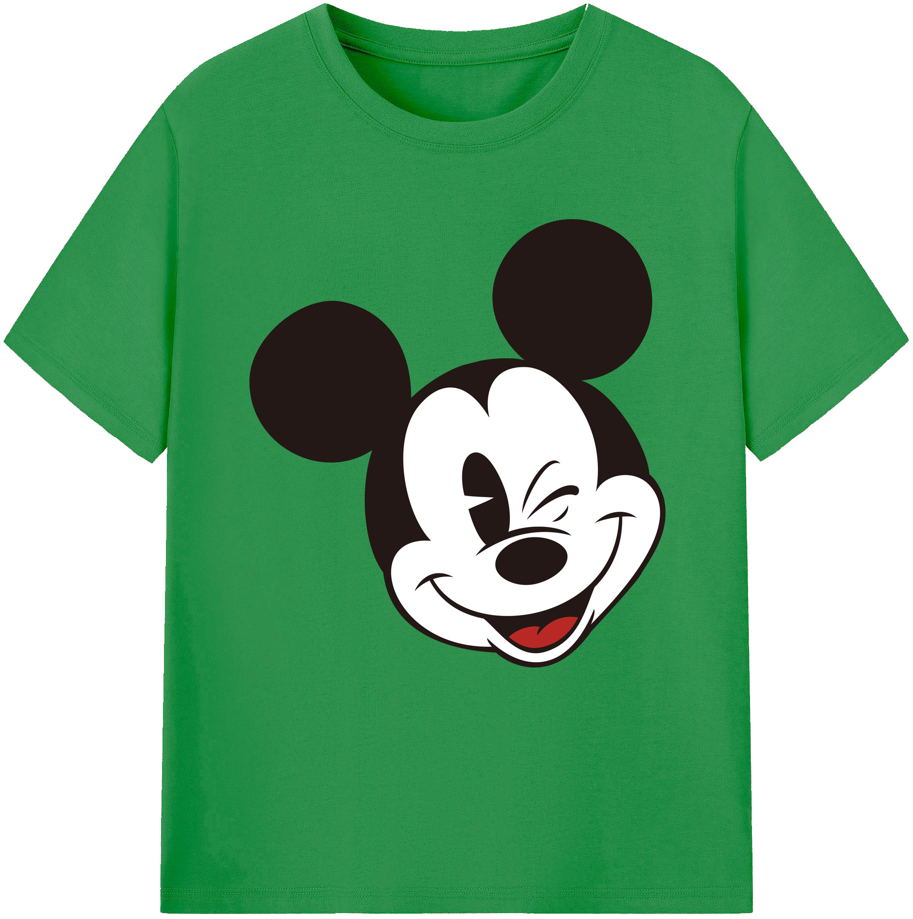 （画像用） ミッキーマウス Mickey Mouse レディースカジュアルプリントTシャツ（綿100％）