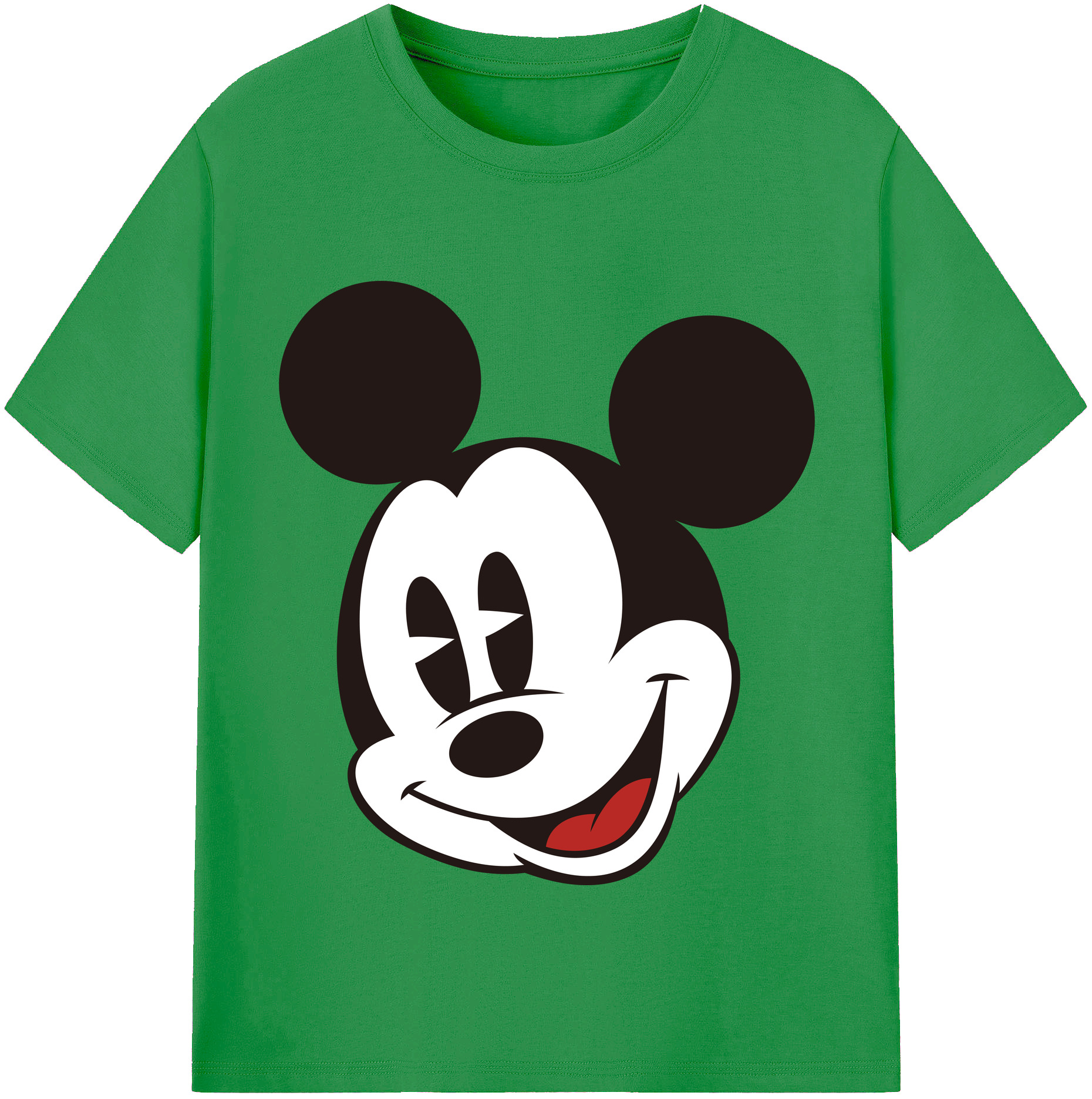 （画像用） ミッキーマウス Mickey Mouse レディースカジュアルプリントTシャツ（綿100％）
