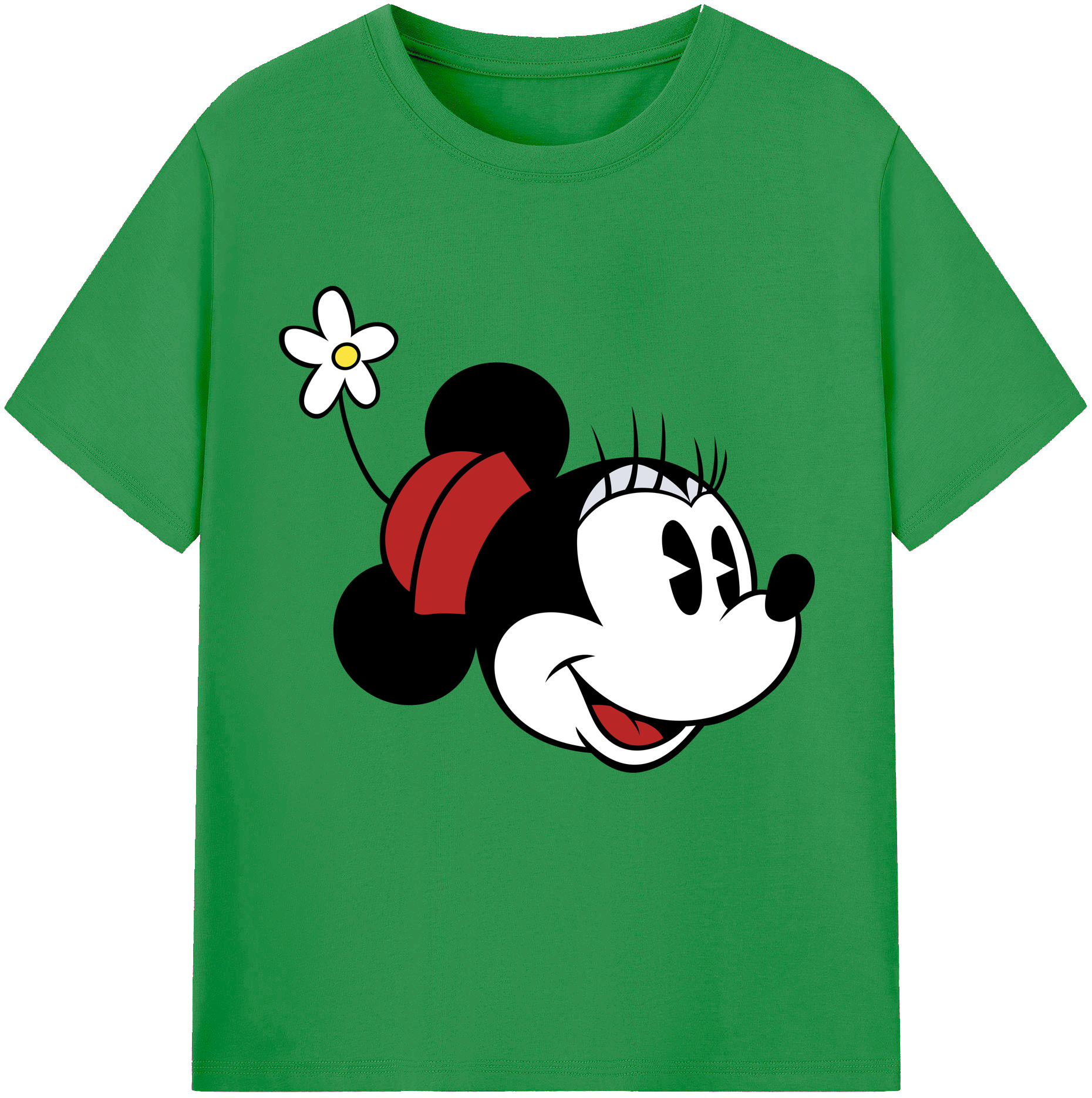 （画像用） ミッキーマウス Mickey Mouse レディースカジュアルプリントTシャツ（綿100％）
