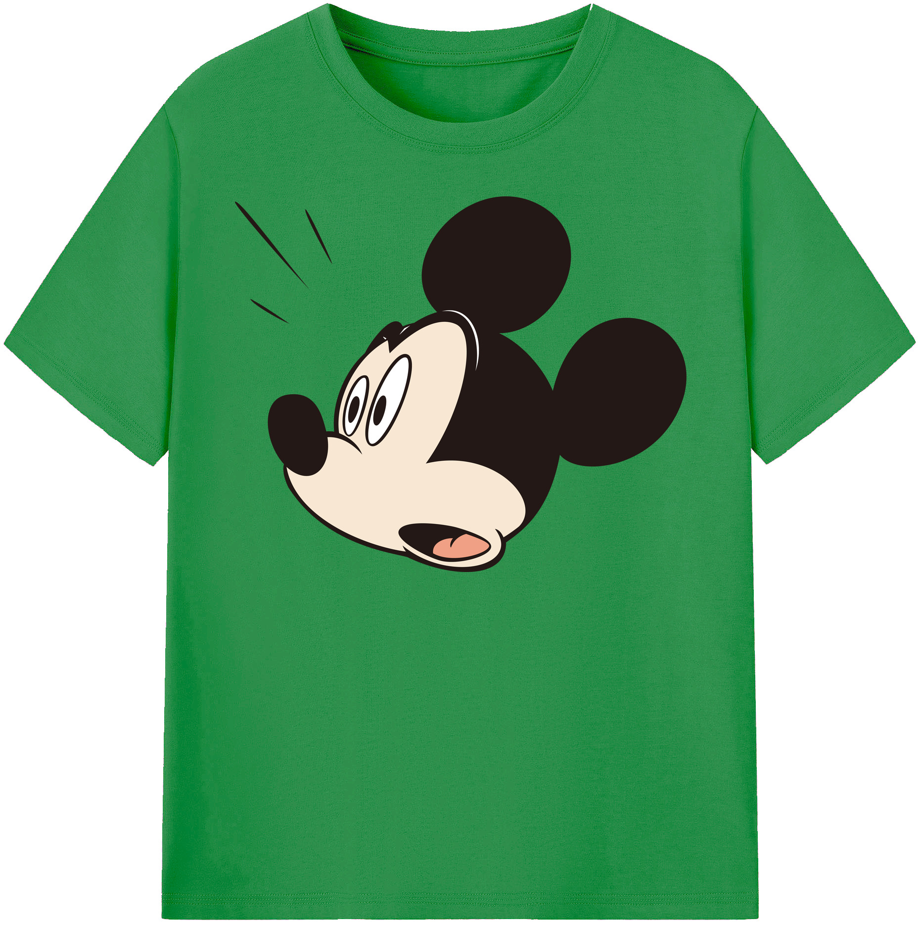 （画像用） ミッキーマウス Mickey Mouse レディースカジュアルプリントTシャツ（綿100％）