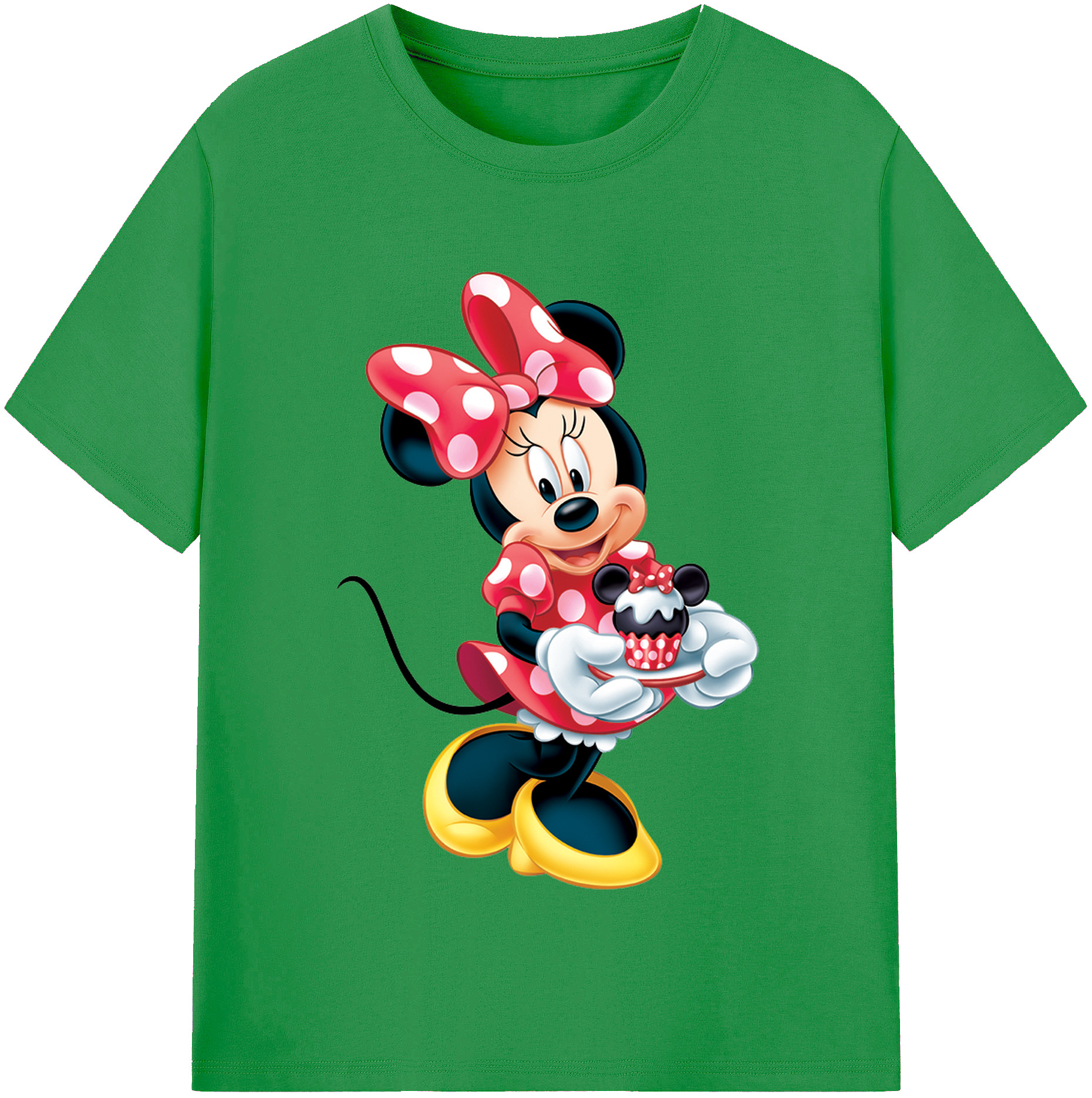 （画像用） ミッキーマウス Mickey Mouse レディースカジュアルプリントTシャツ（綿100％）