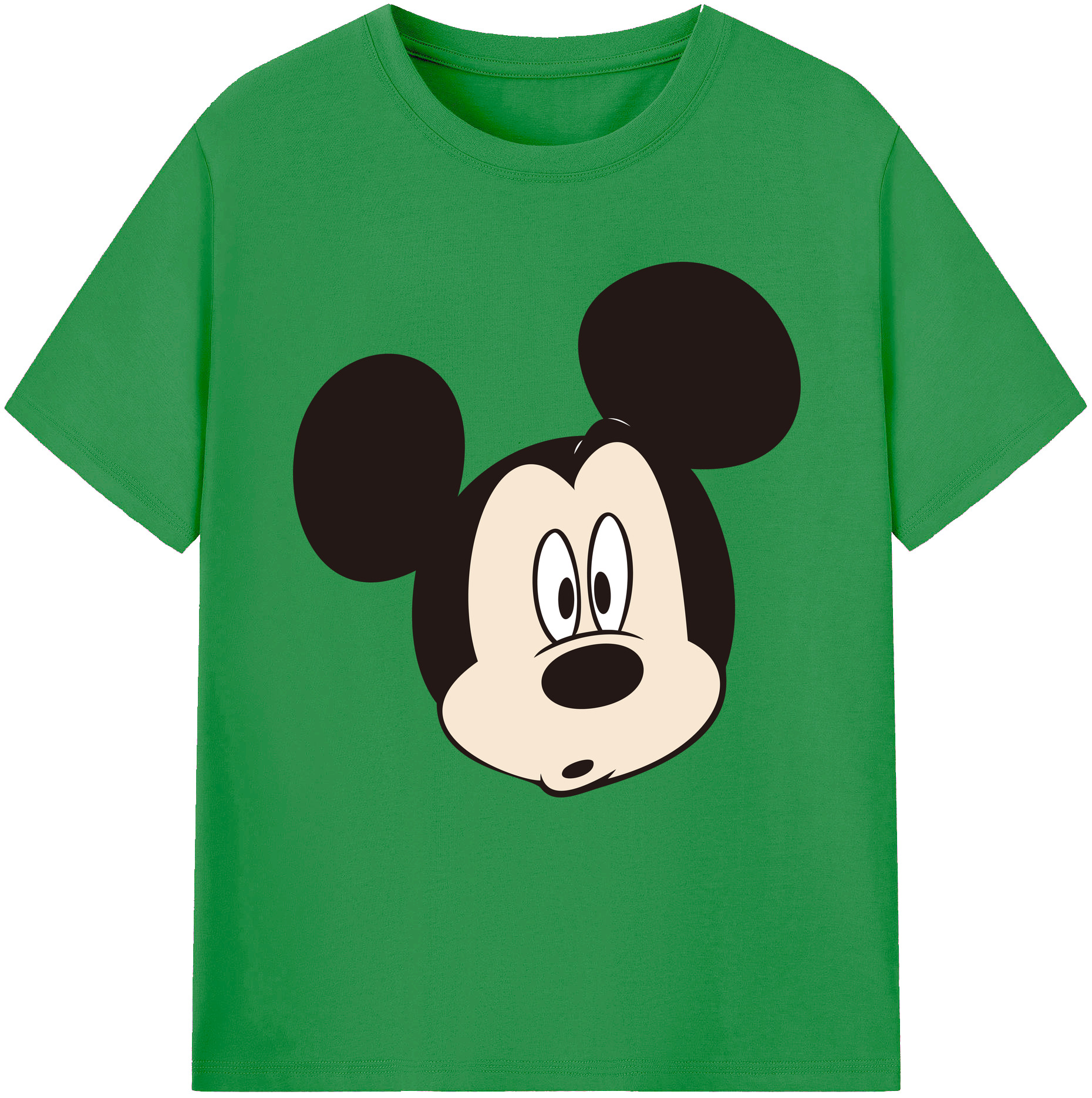 （画像用） ミッキーマウス Mickey Mouse レディースカジュアルプリントTシャツ（綿100％）