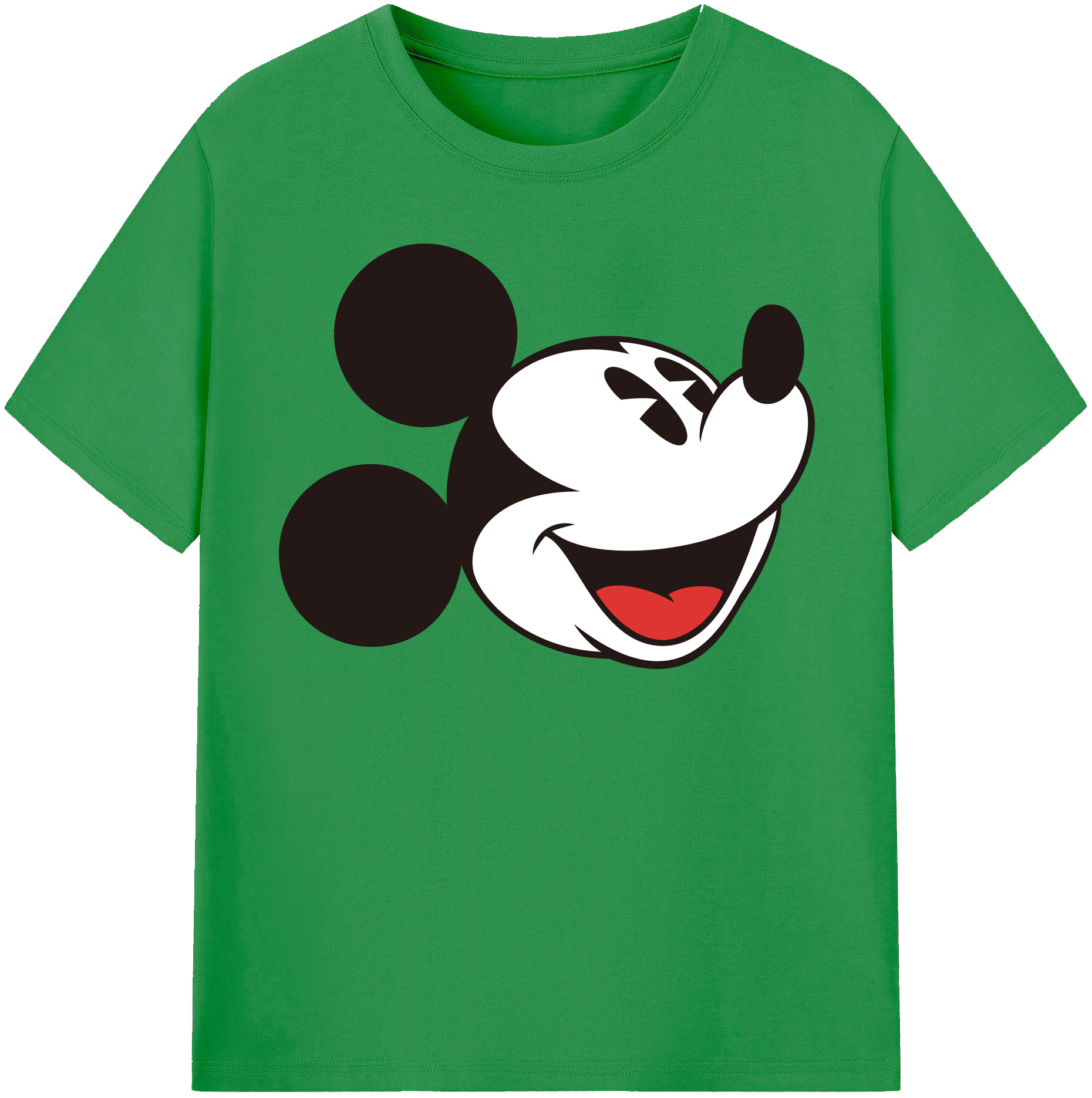 （画像用） ミッキーマウス Mickey Mouse レディースカジュアルプリントTシャツ（綿100％）