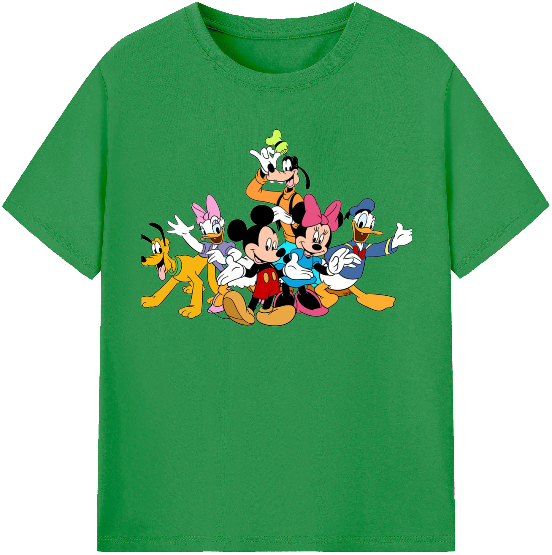 （画像用） ミッキーマウス Mickey Mouse レディースカジュアルプリントTシャツ（綿100％）