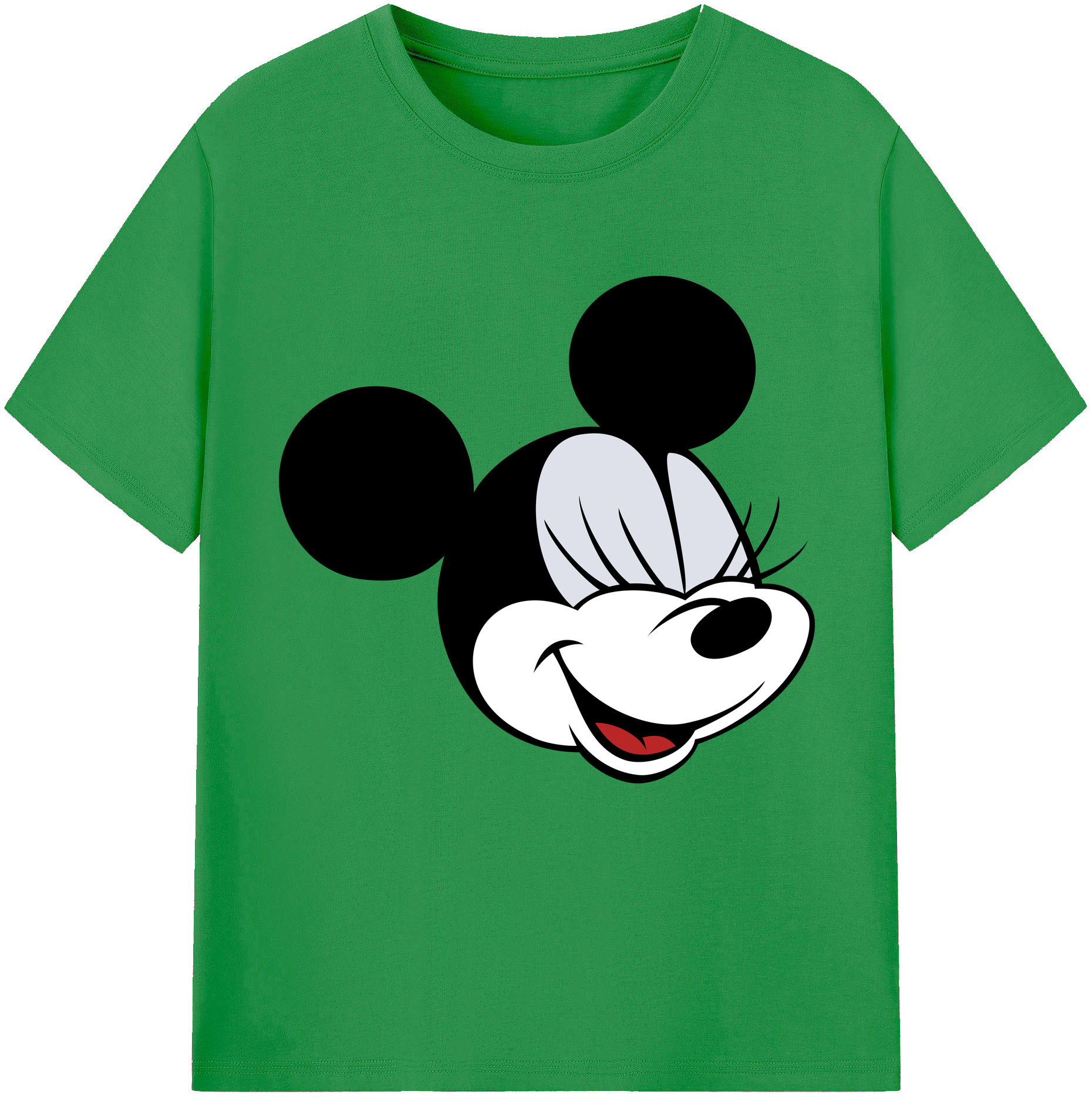 （画像用） ミッキーマウス Mickey Mouse レディースカジュアルプリントTシャツ（綿100％）