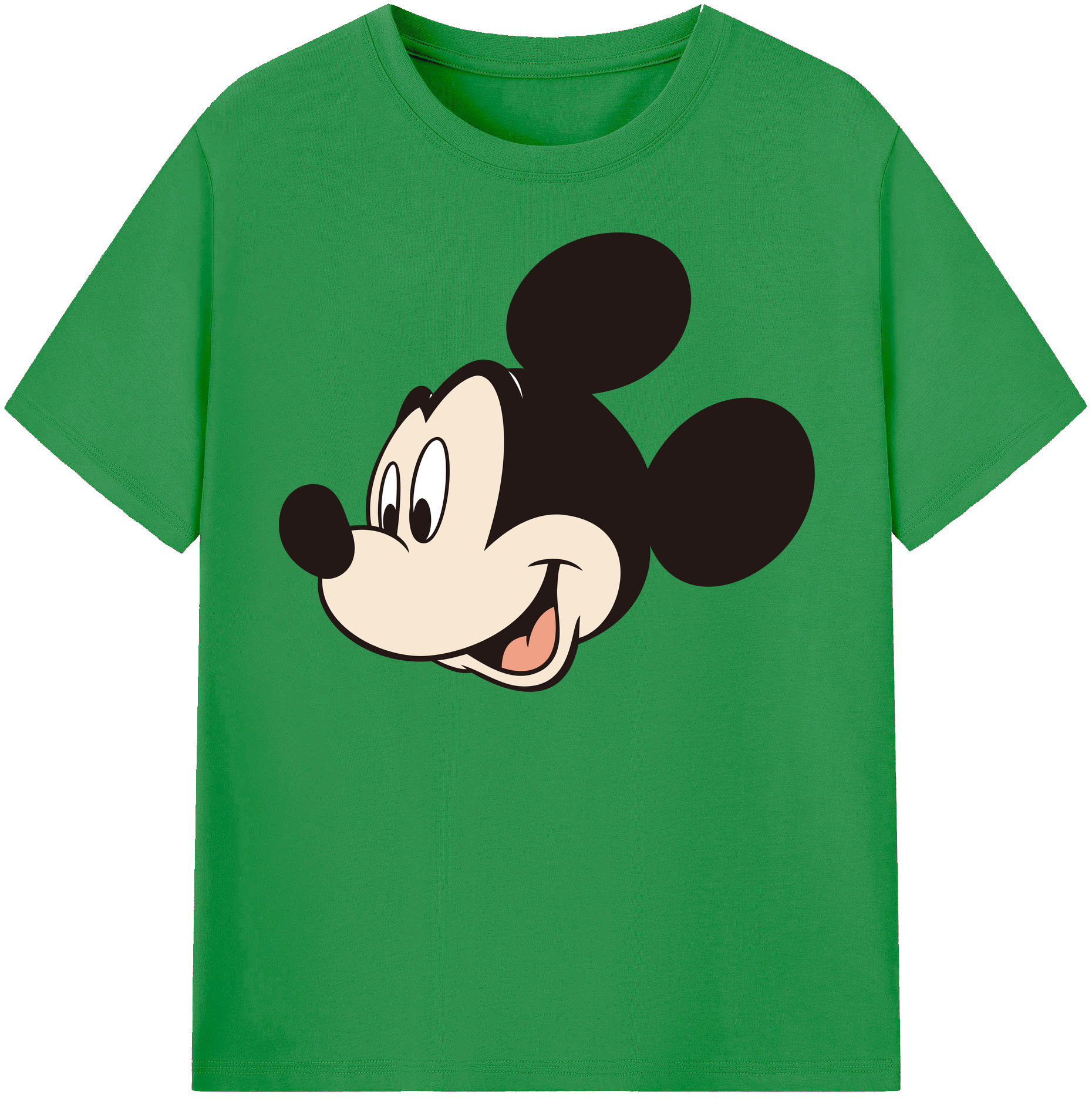 （画像用） ミッキーマウス Mickey Mouse レディースカジュアルプリントTシャツ（綿100％）