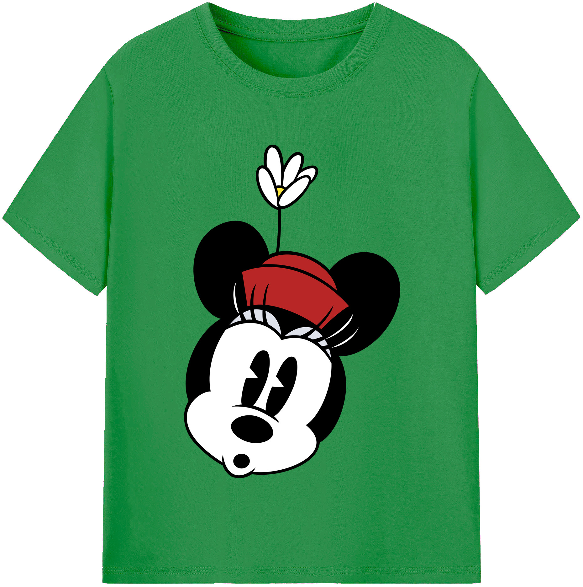 （画像用） ミッキーマウス Mickey Mouse レディースカジュアルプリントTシャツ（綿100％）