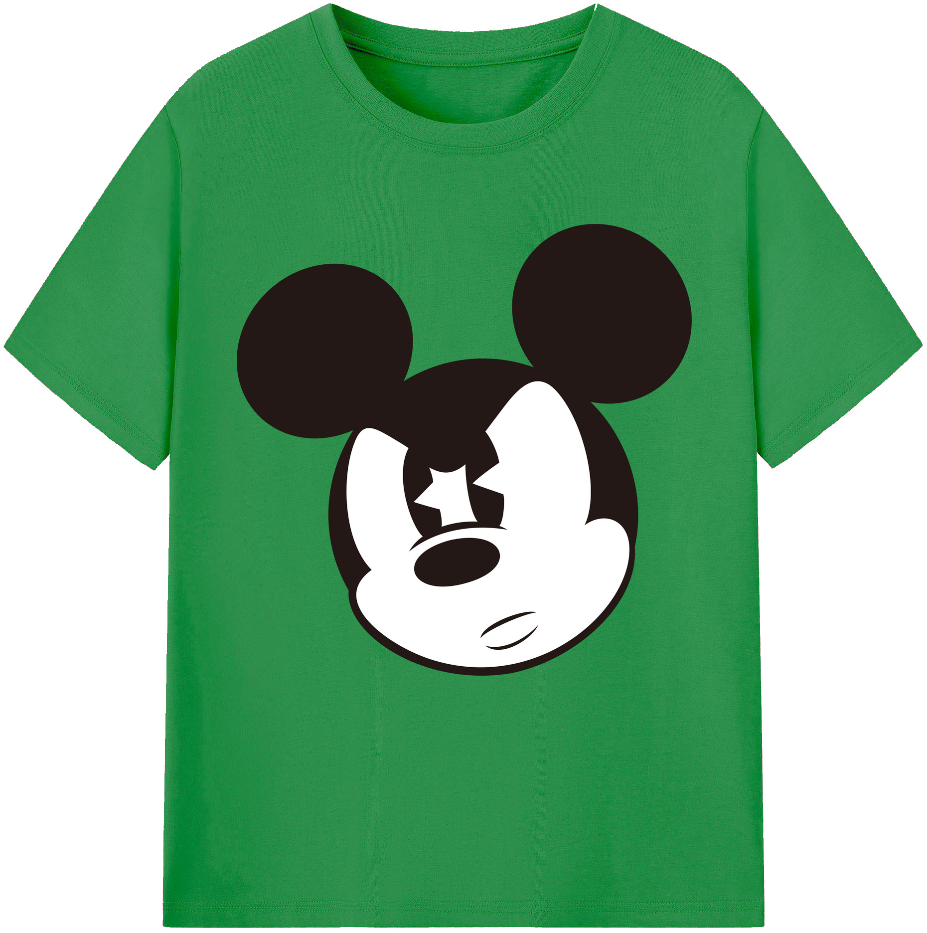 （画像用） ミッキーマウス Mickey Mouse レディースカジュアルプリントTシャツ（綿100％）