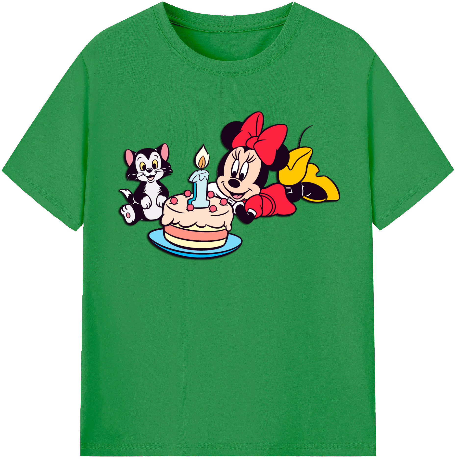 （画像用） ミッキーマウス Mickey Mouse レディースカジュアルプリントTシャツ（綿100％）