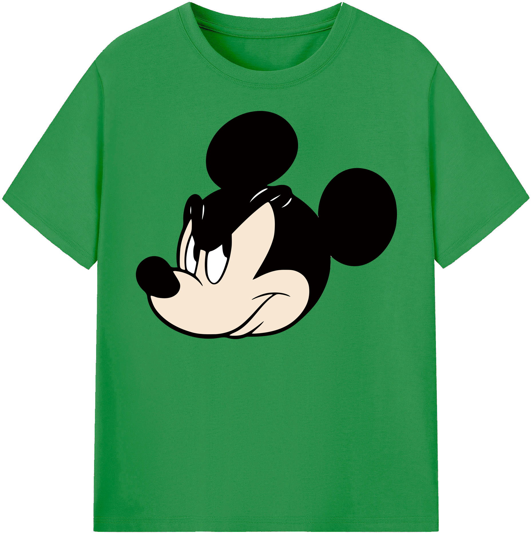 （画像用） ミッキーマウス Mickey Mouse レディースカジュアルプリントTシャツ（綿100％）