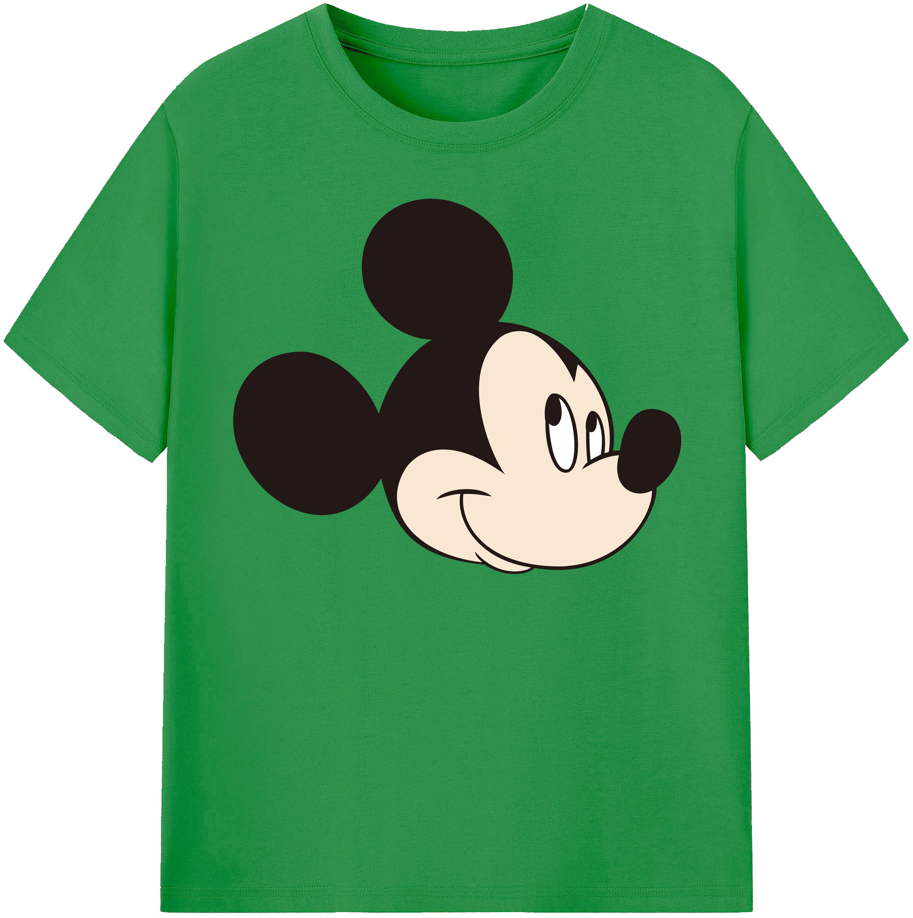 （画像用） ミッキーマウス Mickey Mouse レディースカジュアルプリントTシャツ（綿100％）