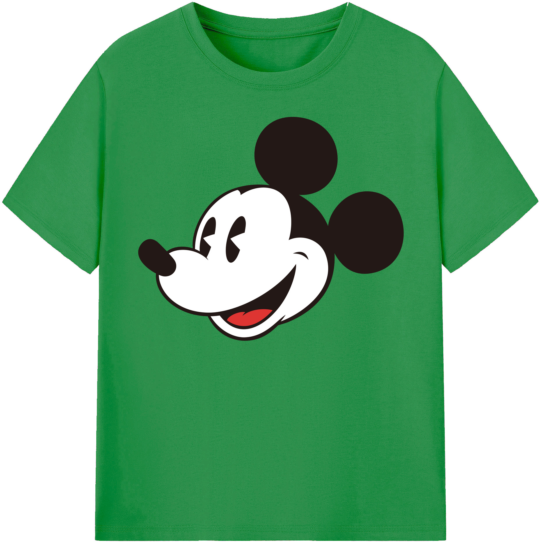 （画像用） ミッキーマウス Mickey Mouse レディースカジュアルプリントTシャツ（綿100％）