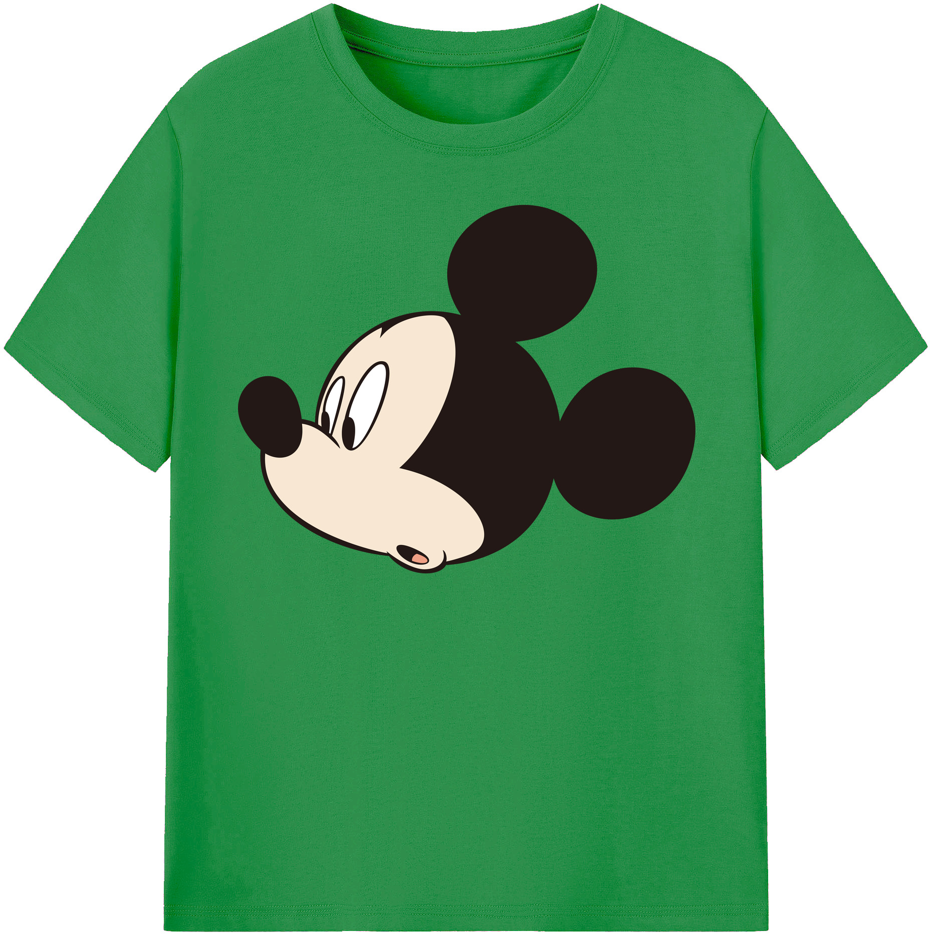 （画像用） ミッキーマウス Mickey Mouse レディースカジュアルプリントTシャツ（綿100％）