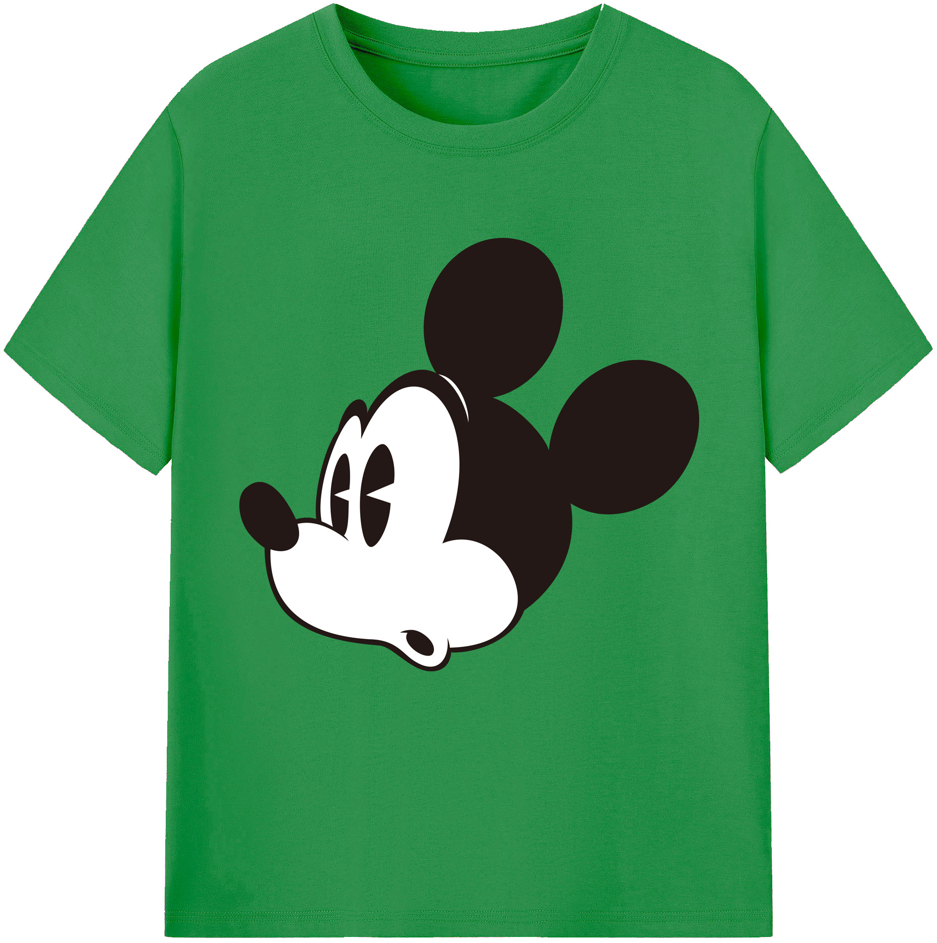 （画像用） ミッキーマウス Mickey Mouse レディースカジュアルプリントTシャツ（綿100％）