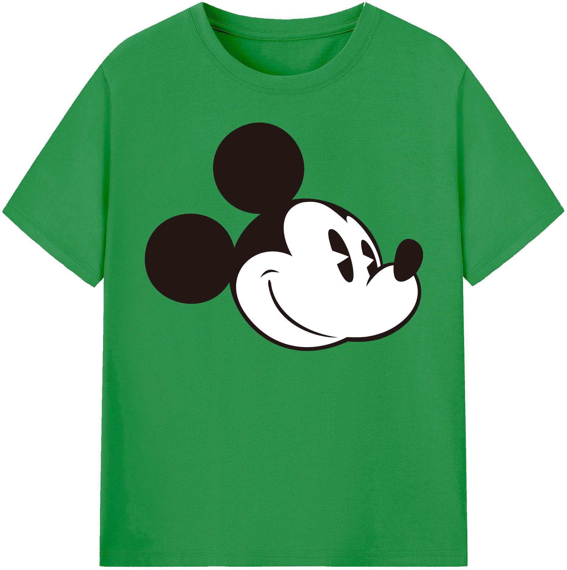 （画像用） ミッキーマウス Mickey Mouse レディースカジュアルプリントTシャツ（綿100％）