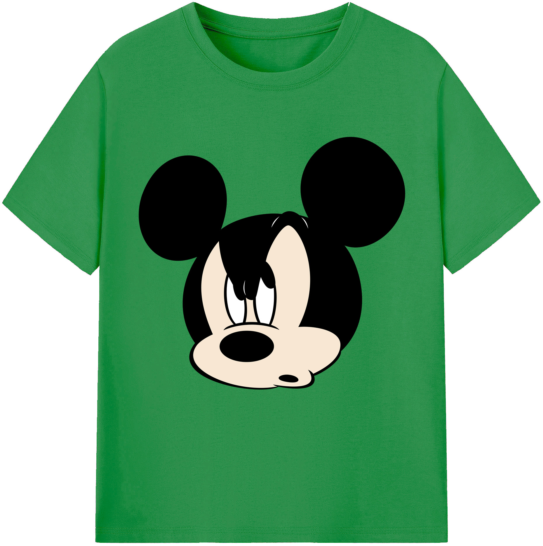 （画像用） ミッキーマウス Mickey Mouse レディースカジュアルプリントTシャツ（綿100％）