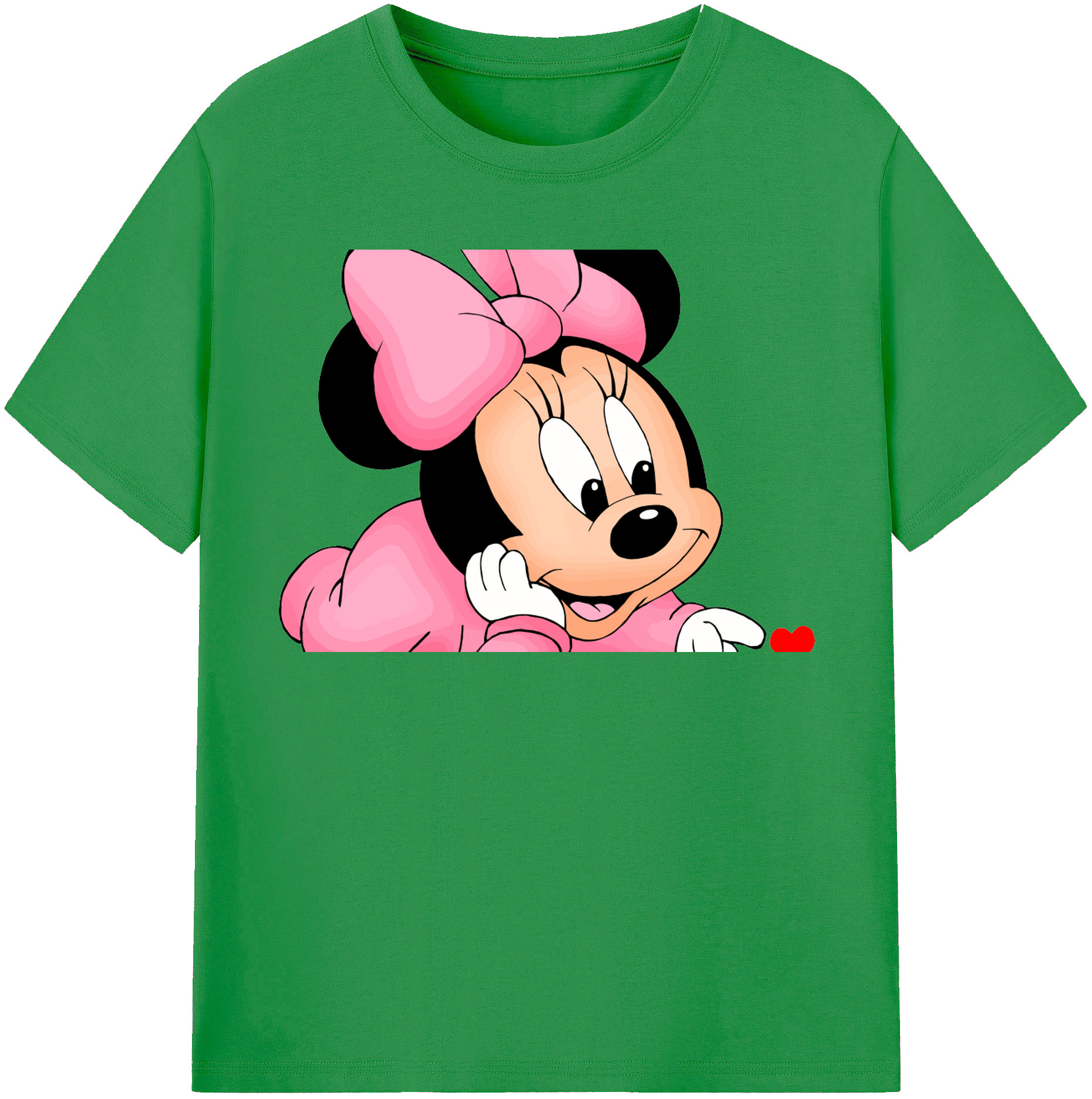 （画像用） ミッキーマウス Mickey Mouse レディースカジュアルプリントTシャツ（綿100％）