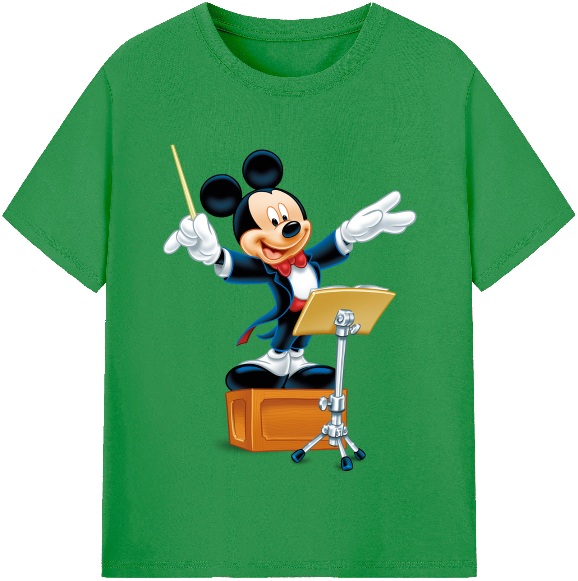 （画像用） ミッキーマウス Mickey Mouse レディースカジュアルプリントTシャツ（綿100％）