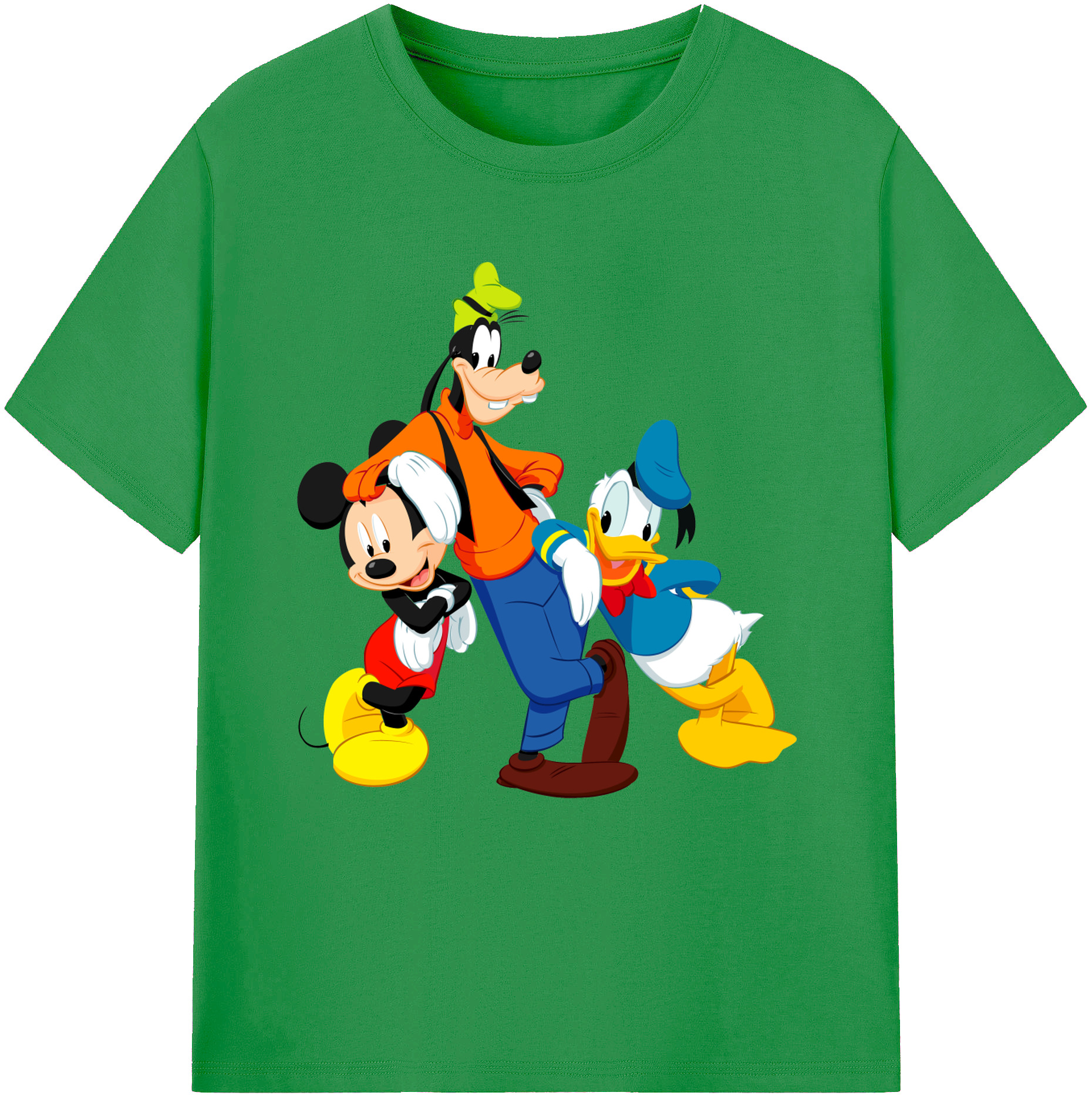 （画像用） ミッキーマウス Mickey Mouse レディースカジュアルプリントTシャツ（綿100％）
