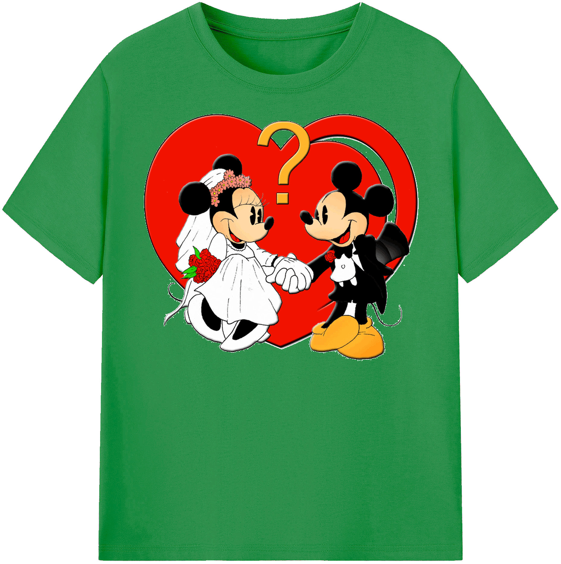 （画像用） ミッキーマウス Mickey Mouse レディースカジュアルプリントTシャツ（綿100％）