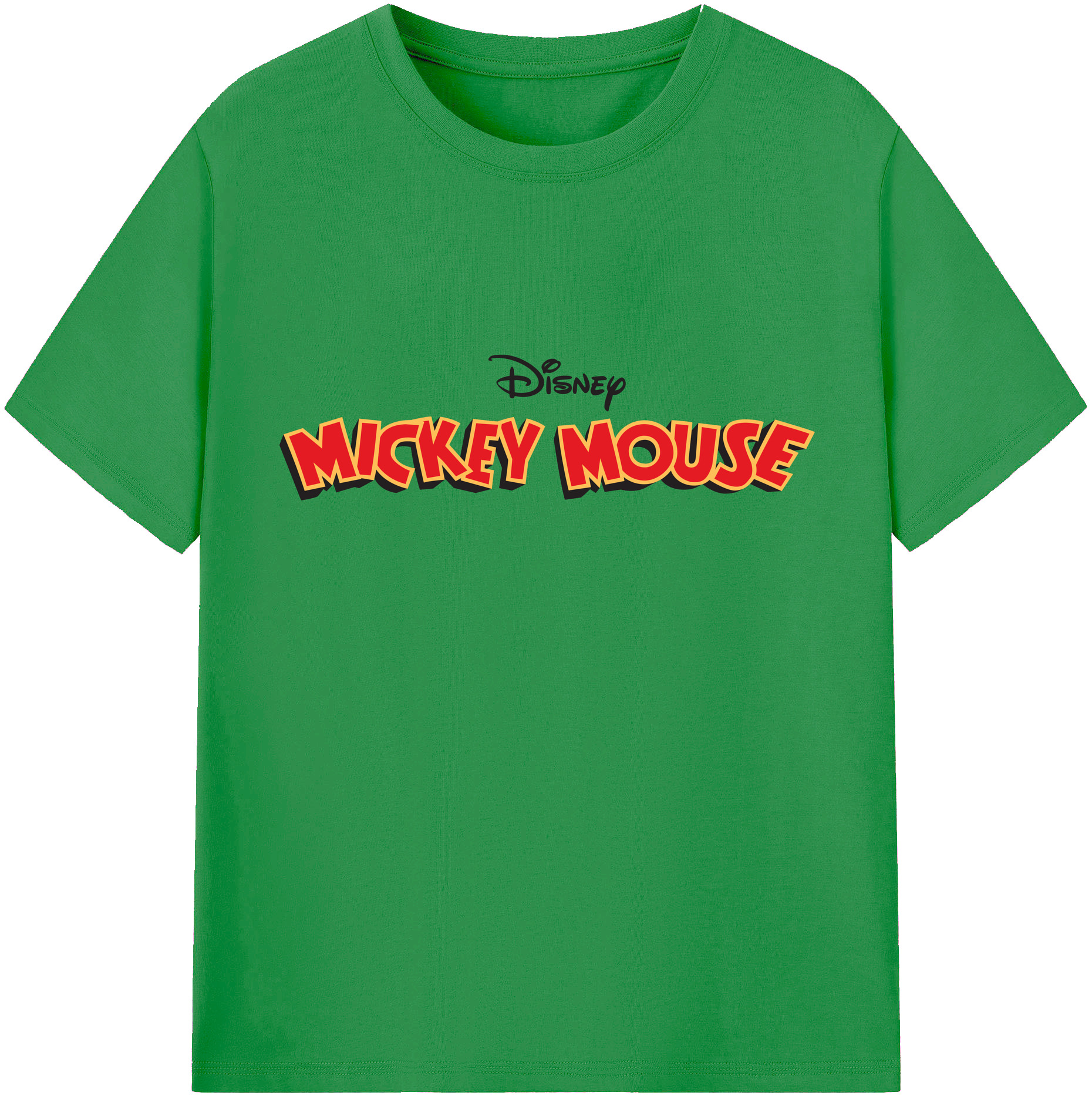 （画像用） ミッキーマウス Mickey Mouse レディースカジュアルプリントTシャツ（綿100％）