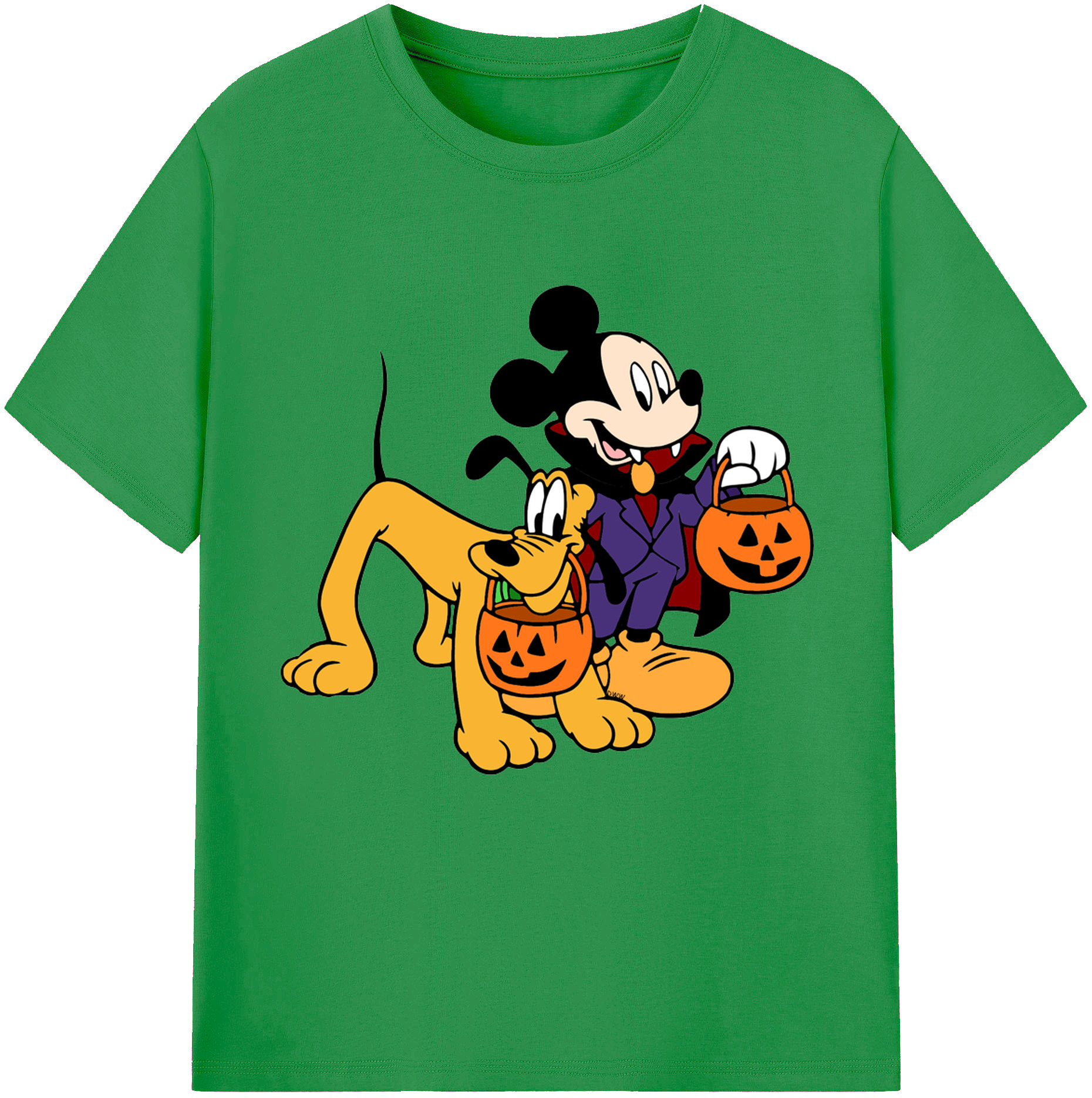 （画像用） ミッキーマウス Mickey Mouse レディースカジュアルプリントTシャツ（綿100％）