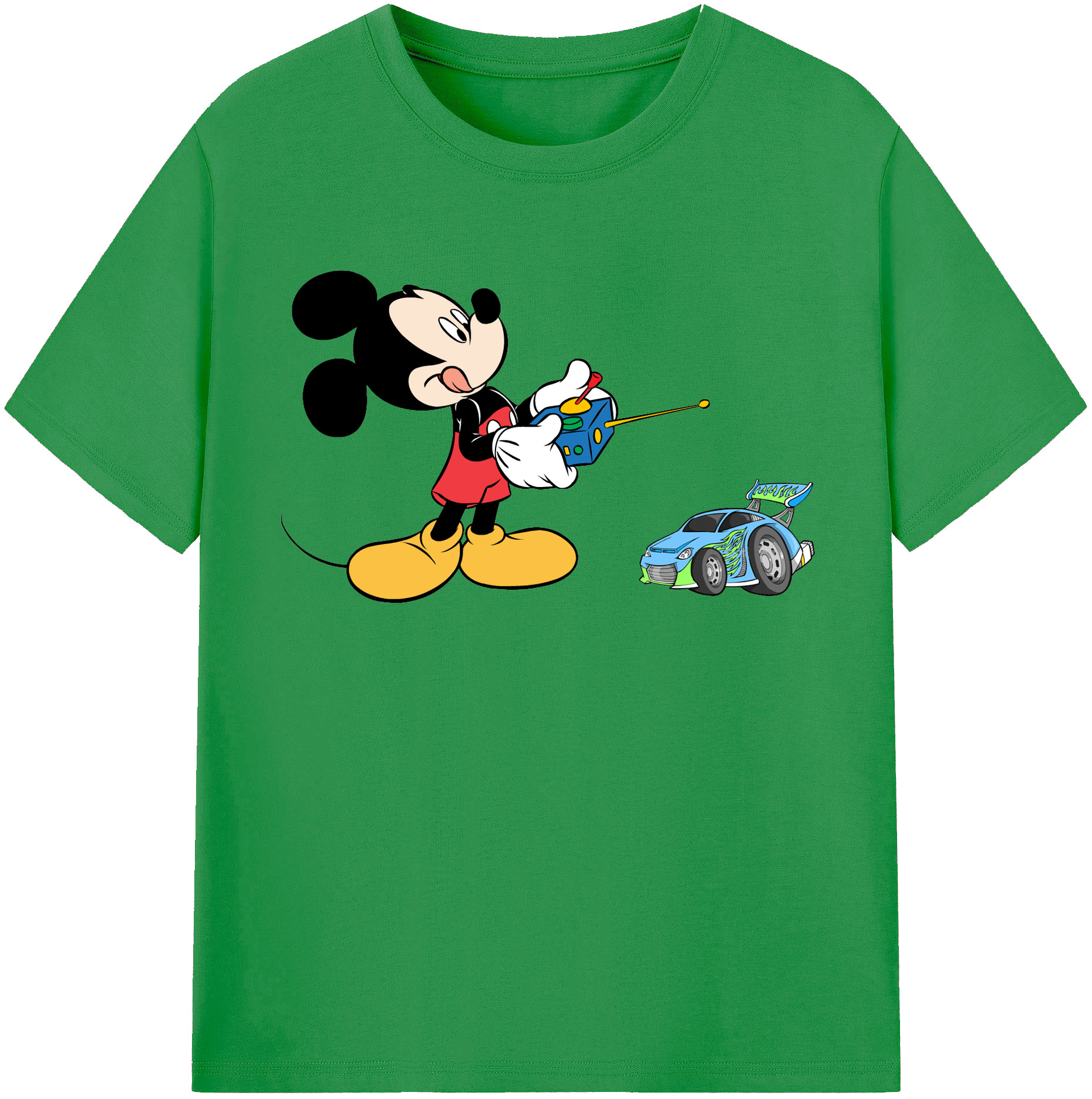（画像用） ミッキーマウス Mickey Mouse レディースカジュアルプリントTシャツ（綿100％）