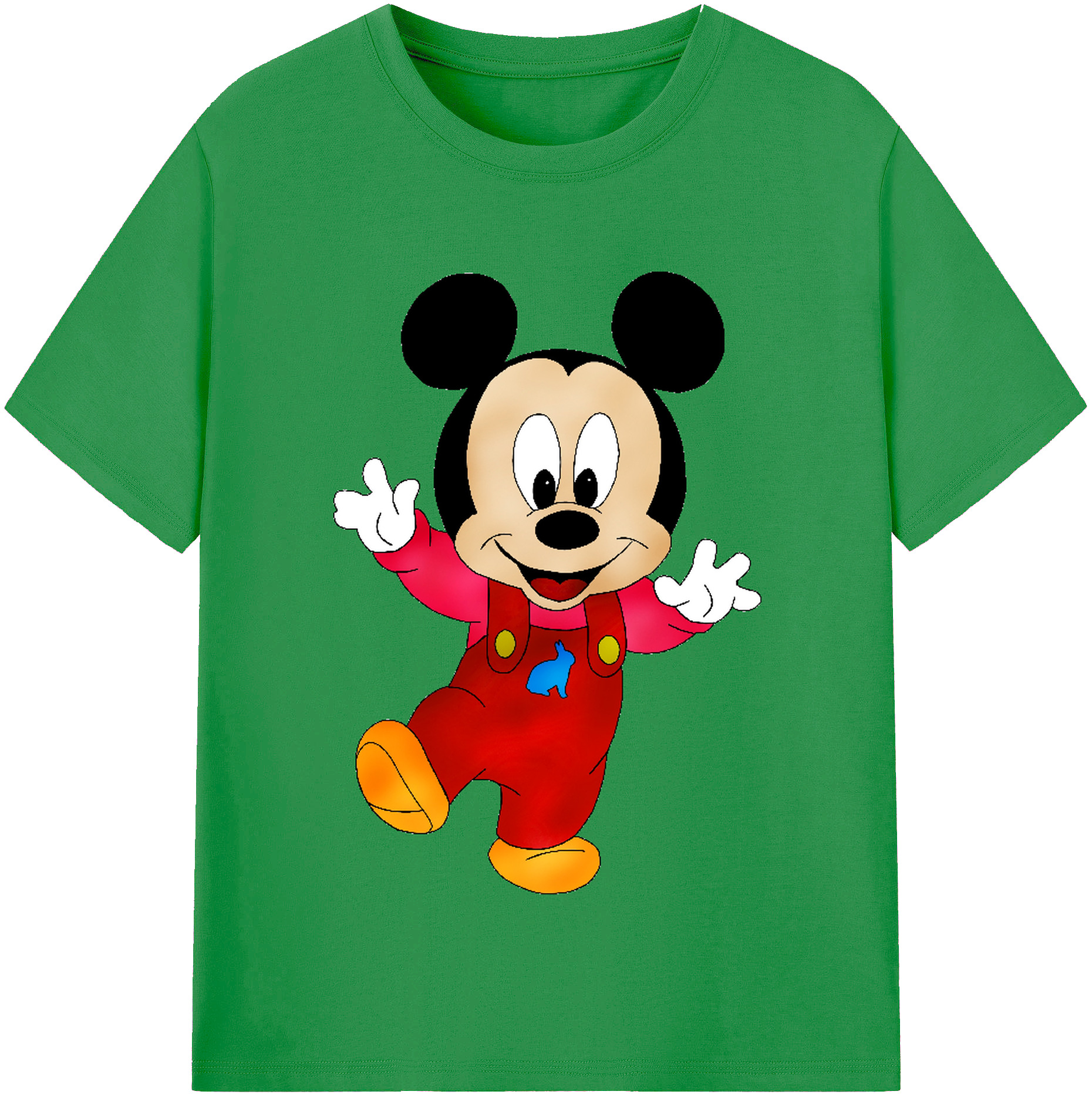 （画像用） ミッキーマウス Mickey Mouse レディースカジュアルプリントTシャツ（綿100％）