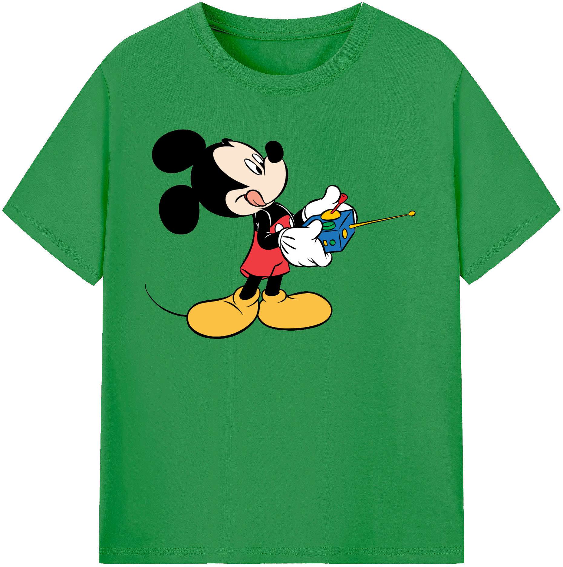 （画像用） ミッキーマウス Mickey Mouse レディースカジュアルプリントTシャツ（綿100％）