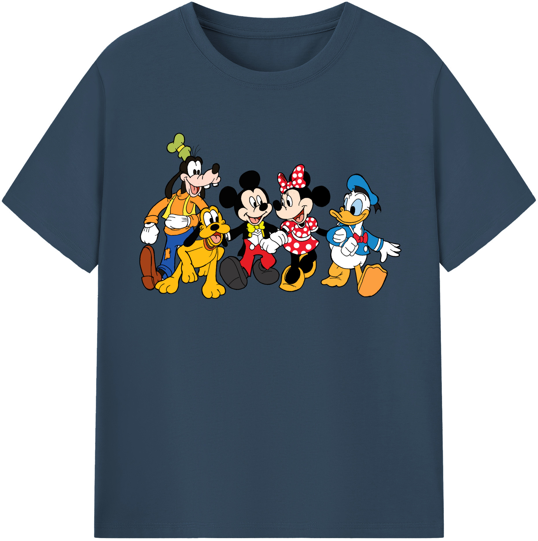 （画像用） ミッキーマウス Mickey Mouse レディースカジュアルプリントTシャツ（綿100％）