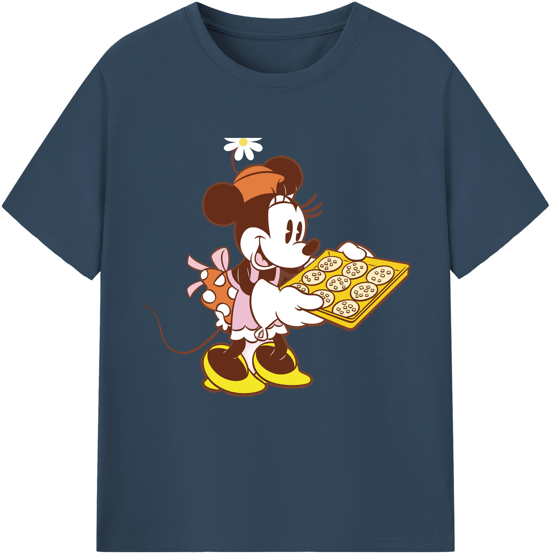 （画像用） ミッキーマウス Mickey Mouse レディースカジュアルプリントTシャツ（綿100％）