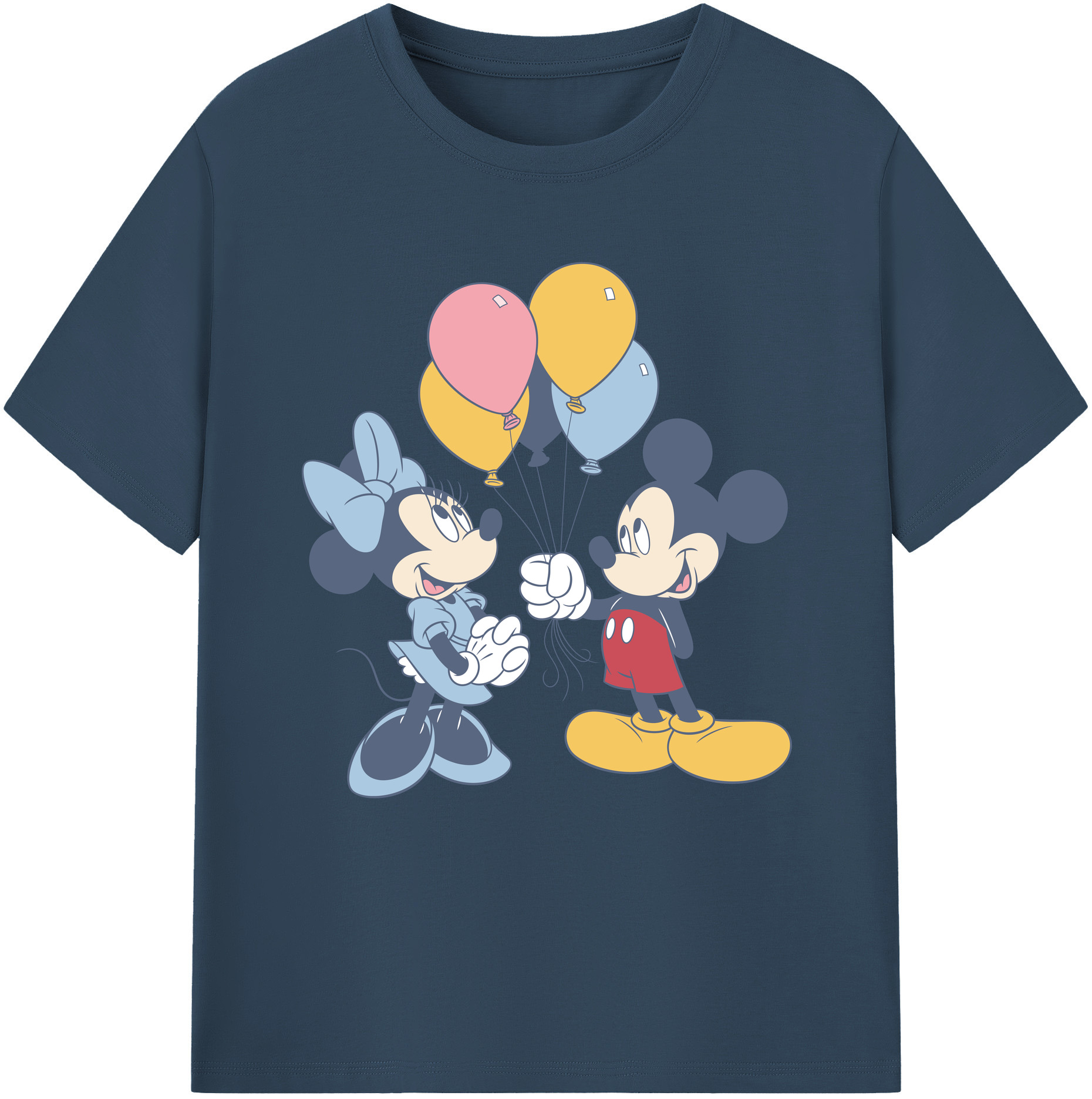 （画像用） ミッキーマウス Mickey Mouse レディースカジュアルプリントTシャツ（綿100％）