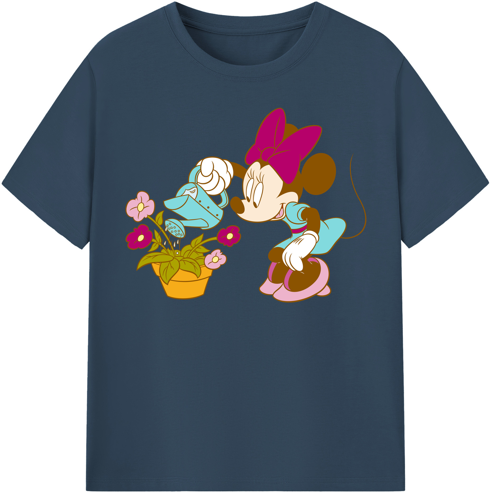 （画像用） ミッキーマウス Mickey Mouse レディースカジュアルプリントTシャツ（綿100％）