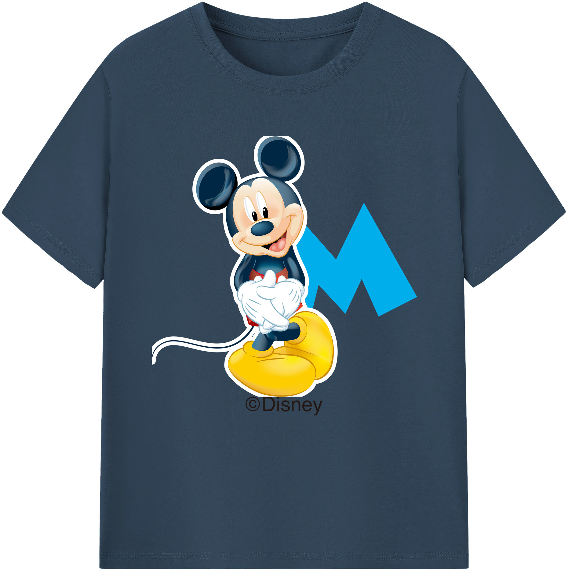 （画像用） ミッキーマウス Mickey Mouse レディースカジュアルプリントTシャツ（綿100％）