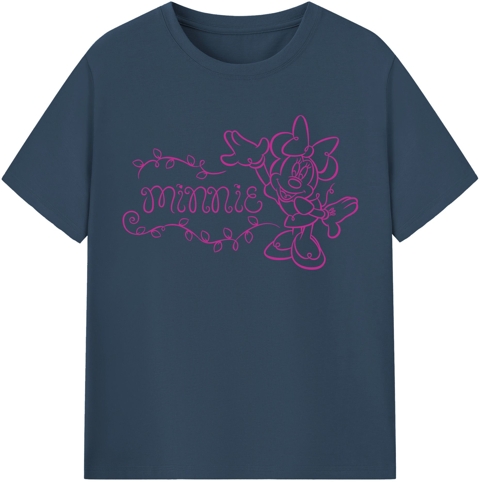 （画像用） ミッキーマウス Mickey Mouse レディースカジュアルプリントTシャツ（綿100％）