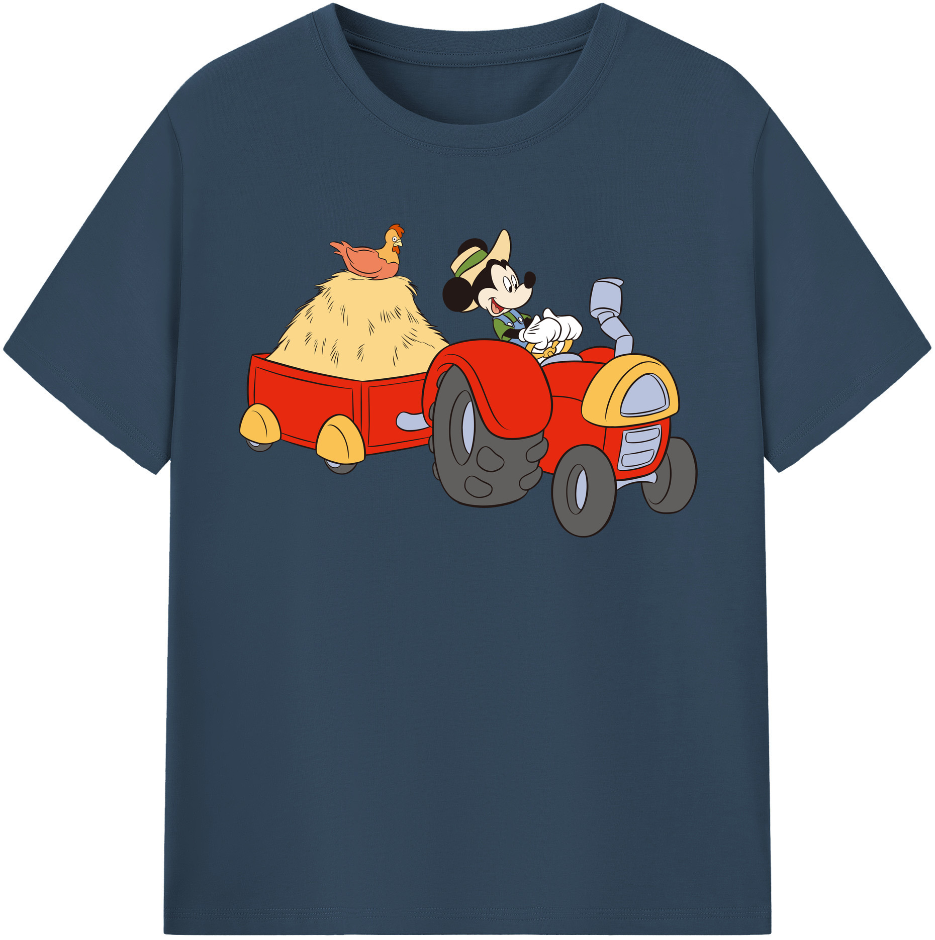 （画像用） ミッキーマウス Mickey Mouse レディースカジュアルプリントTシャツ（綿100％）