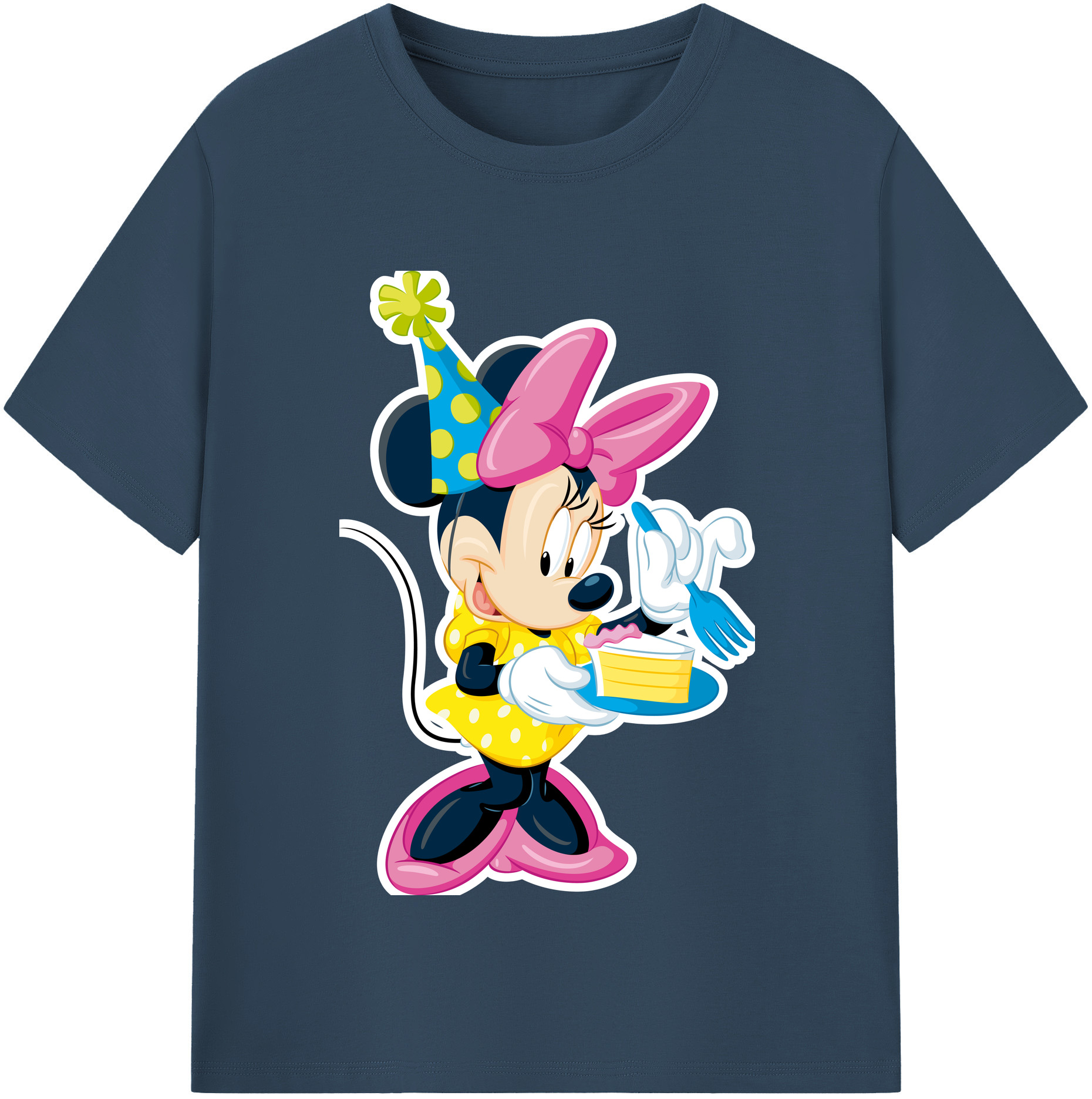 （画像用） ミッキーマウス Mickey Mouse レディースカジュアルプリントTシャツ（綿100％）