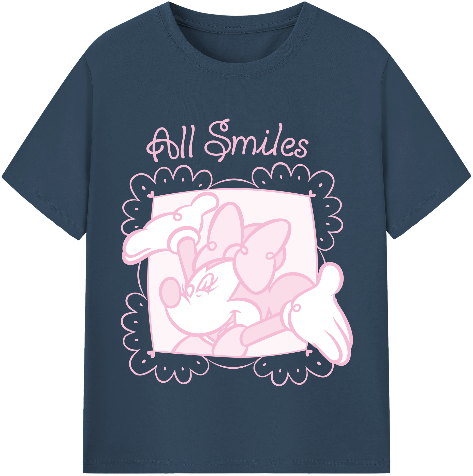（画像用） ミッキーマウス Mickey Mouse レディースカジュアルプリントTシャツ（綿100％）