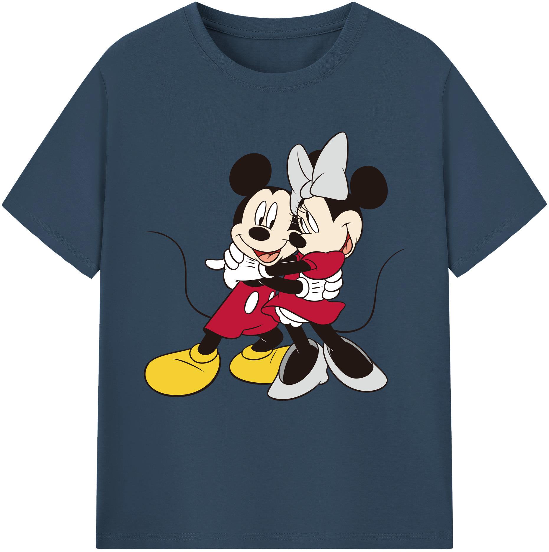 （画像用） ミッキーマウス Mickey Mouse レディースカジュアルプリントTシャツ（綿100％）