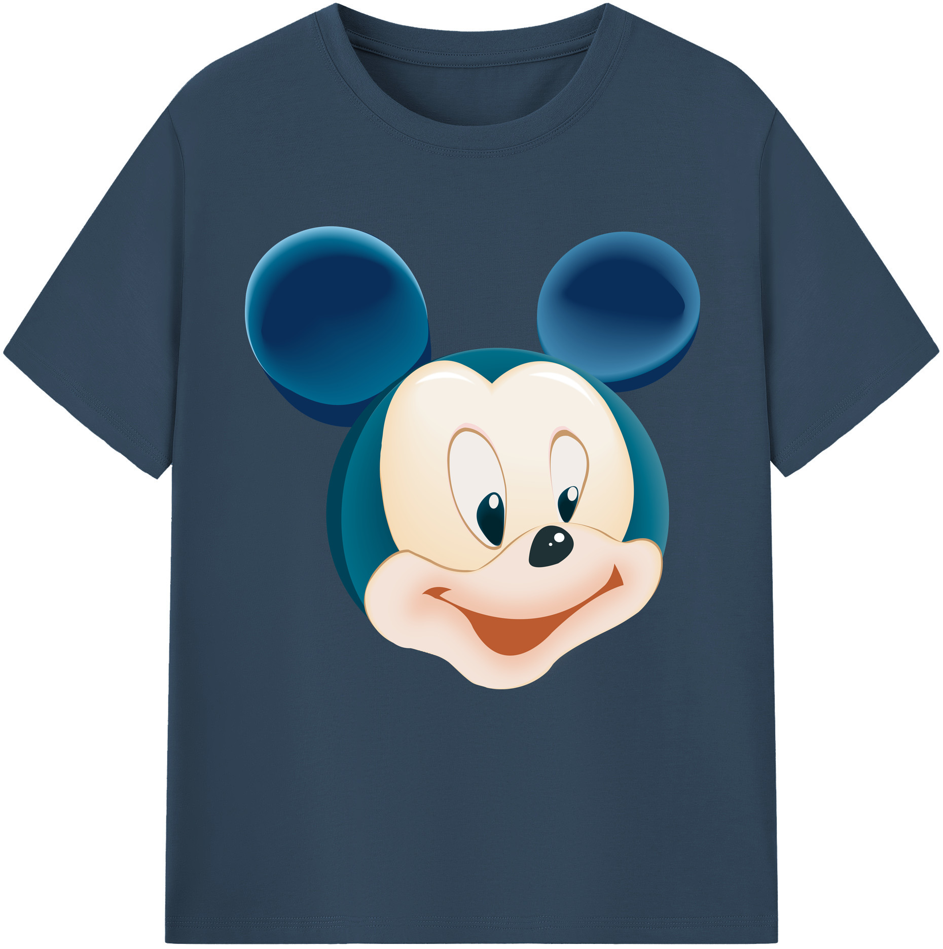 （画像用） ミッキーマウス Mickey Mouse レディースカジュアルプリントTシャツ（綿100％）